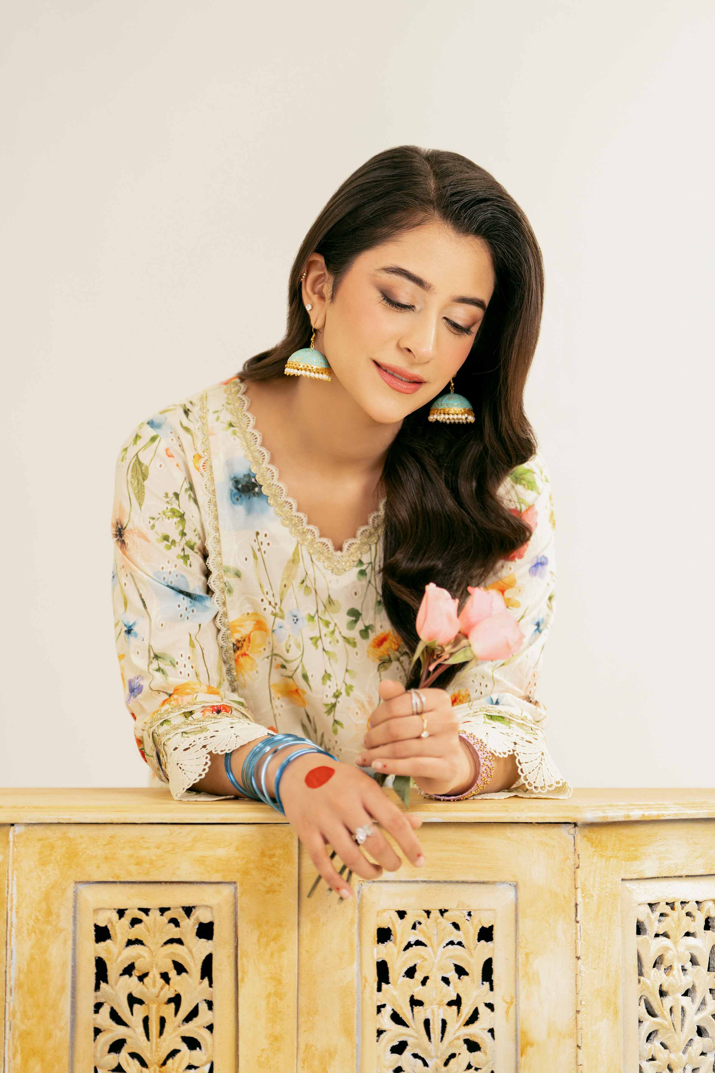 NishatUK - Off White Printed  Chicken Kari 1-piece ready to wear Shirt