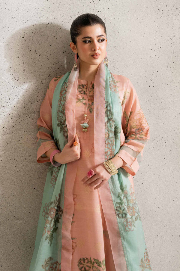 NishatUK - Pink Printed Jacquard 2-piece ready to wear Dress