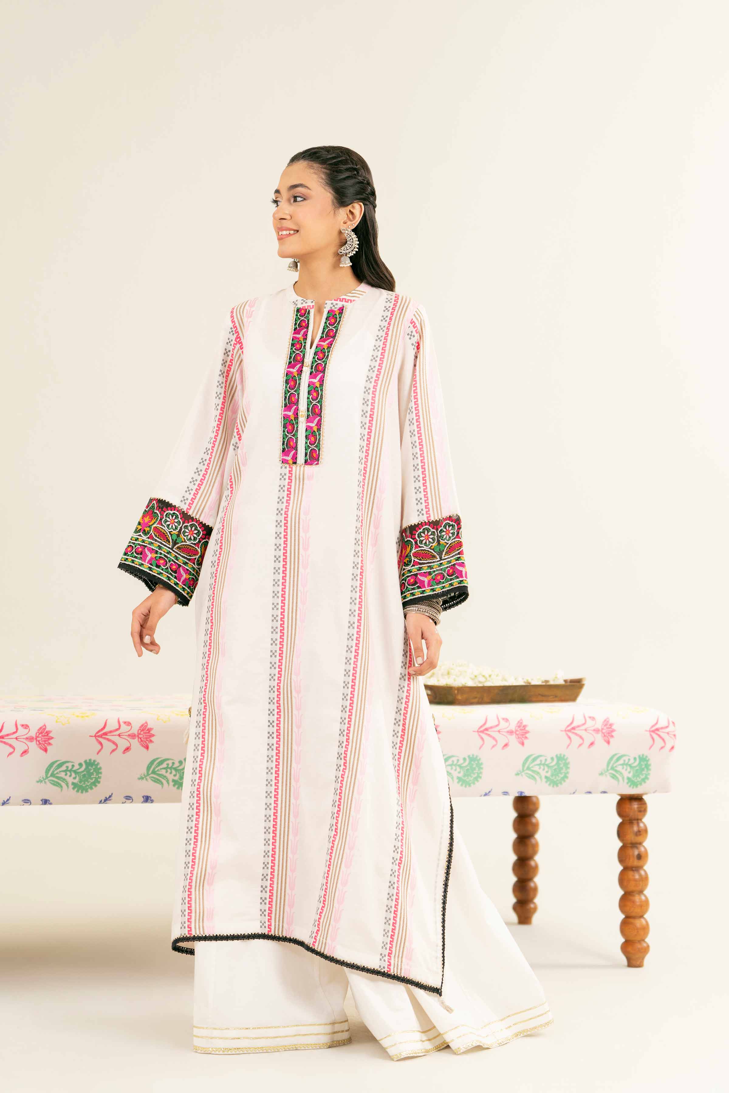 NishatUK - Multi Embroidered  Jacquard 1-piece ready to wear Shirt