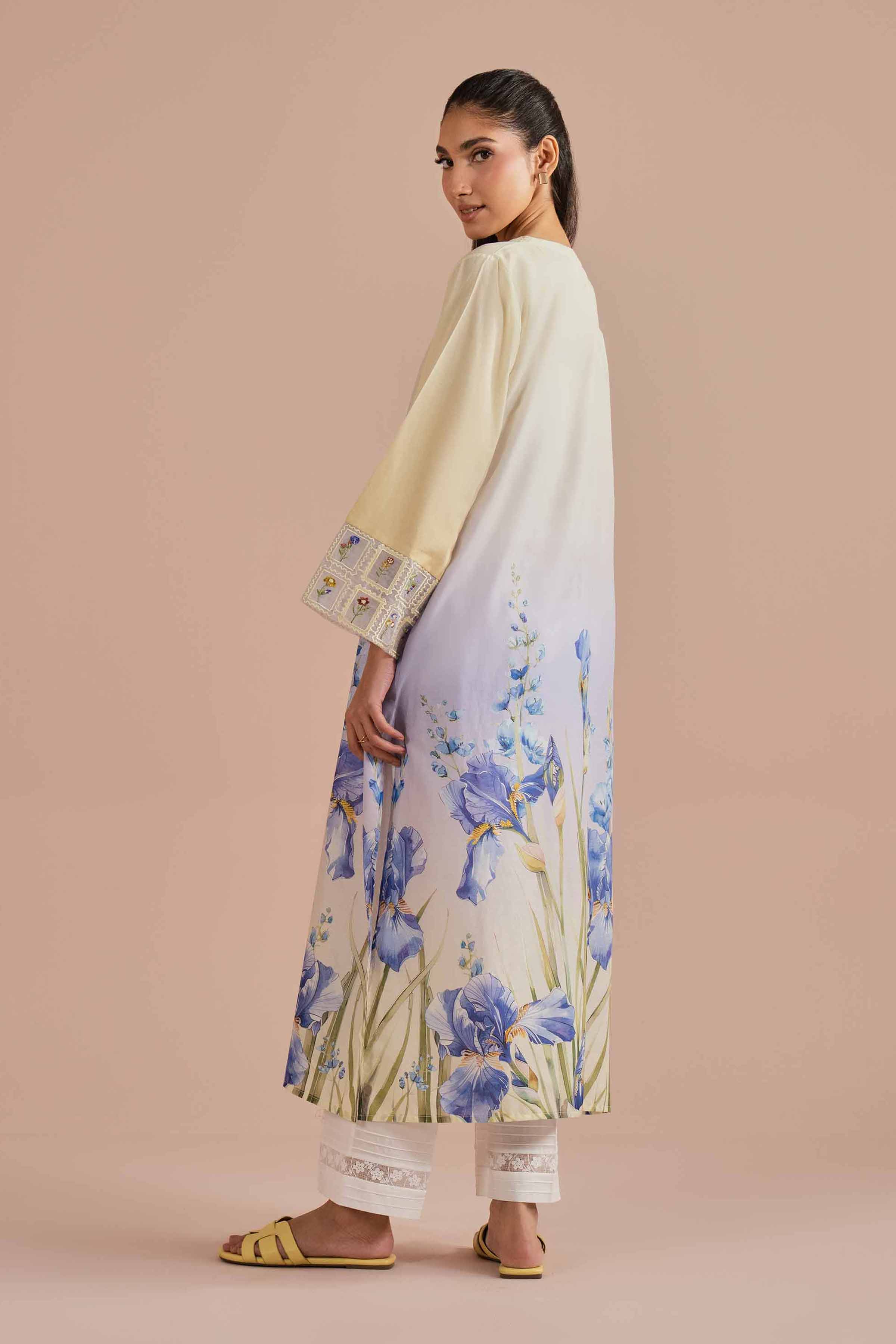 NishatUK - Yellow Embroidered Lawn 1-piece ready to wear Shirt