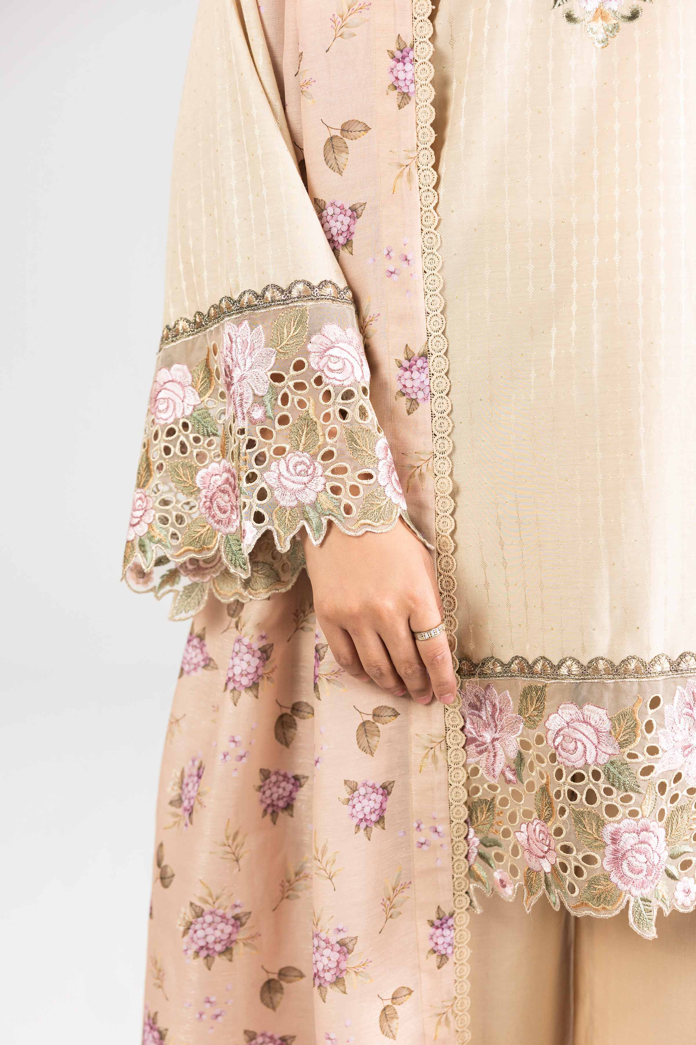 Nishat UK - Brown Embroidered Lurex Dyed 3-piece ready to wear Suit