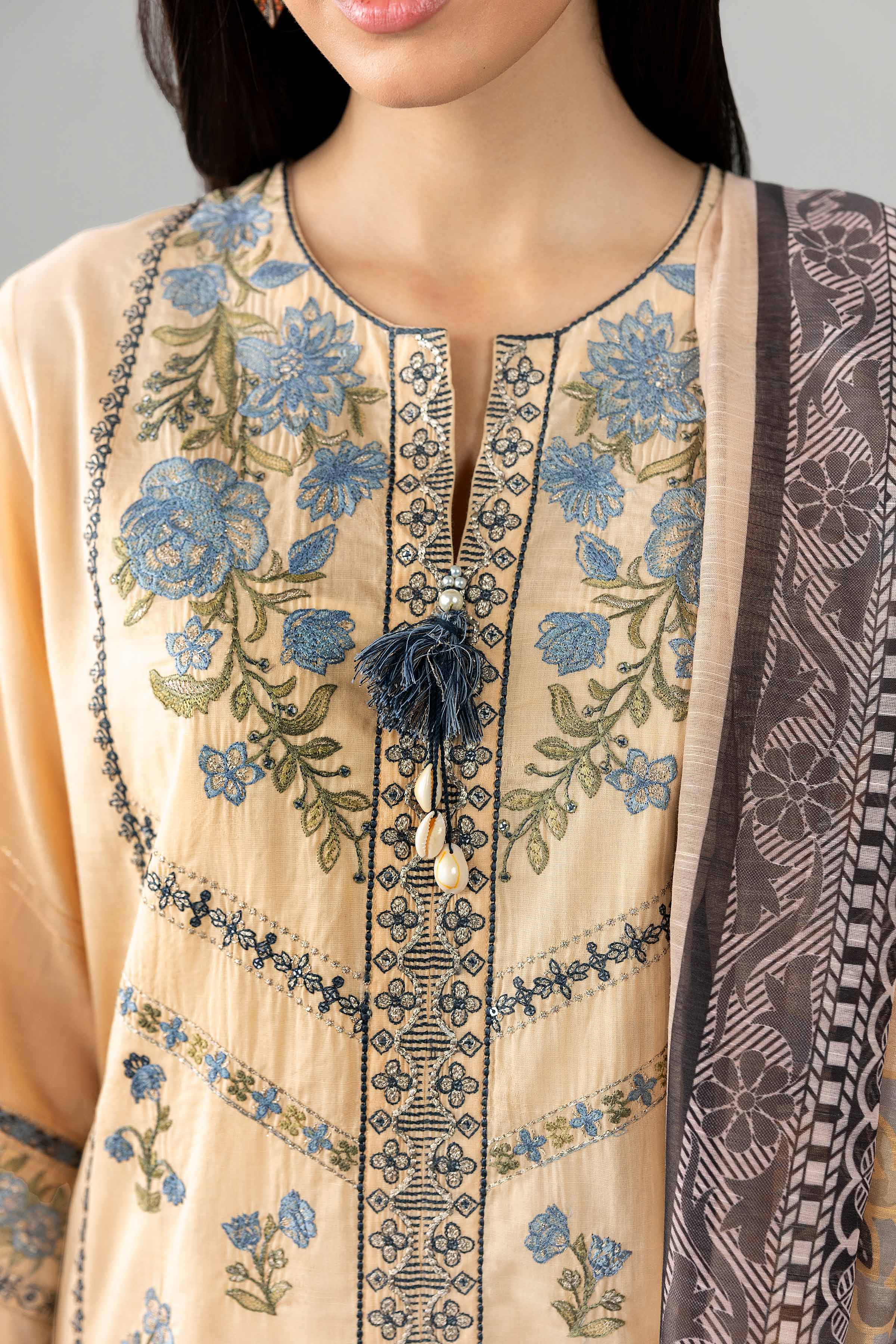 Nishat UK - Beige Embroidered Jacquard 2 Pieces ready to wear Dress