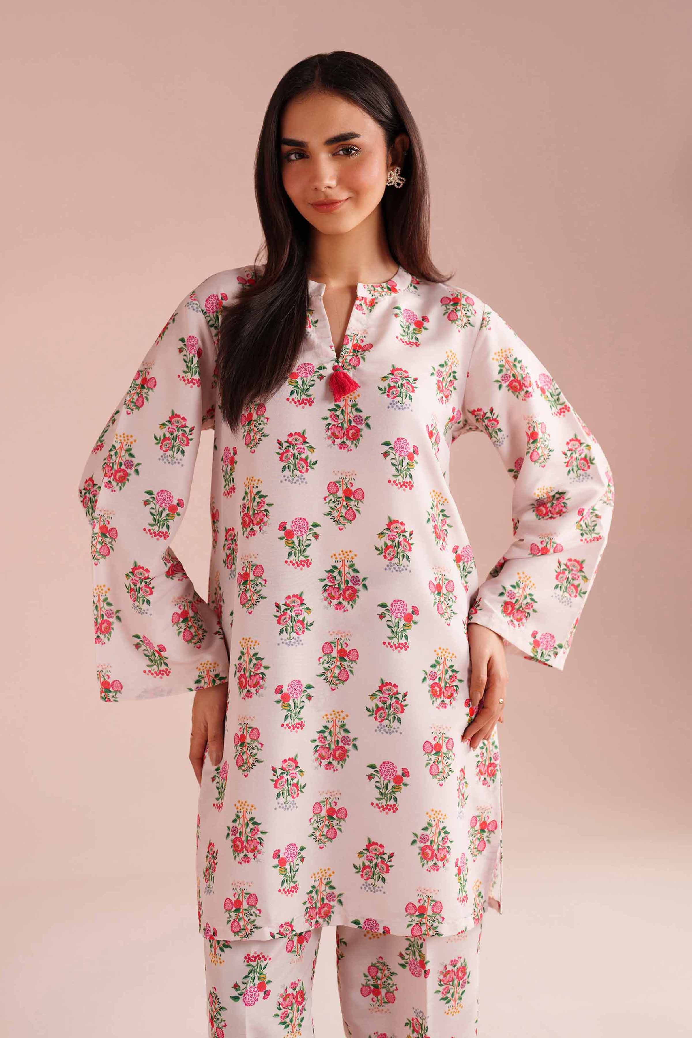 NishatUK - Pink Printed Lawn 2-piece ready to wear Dress