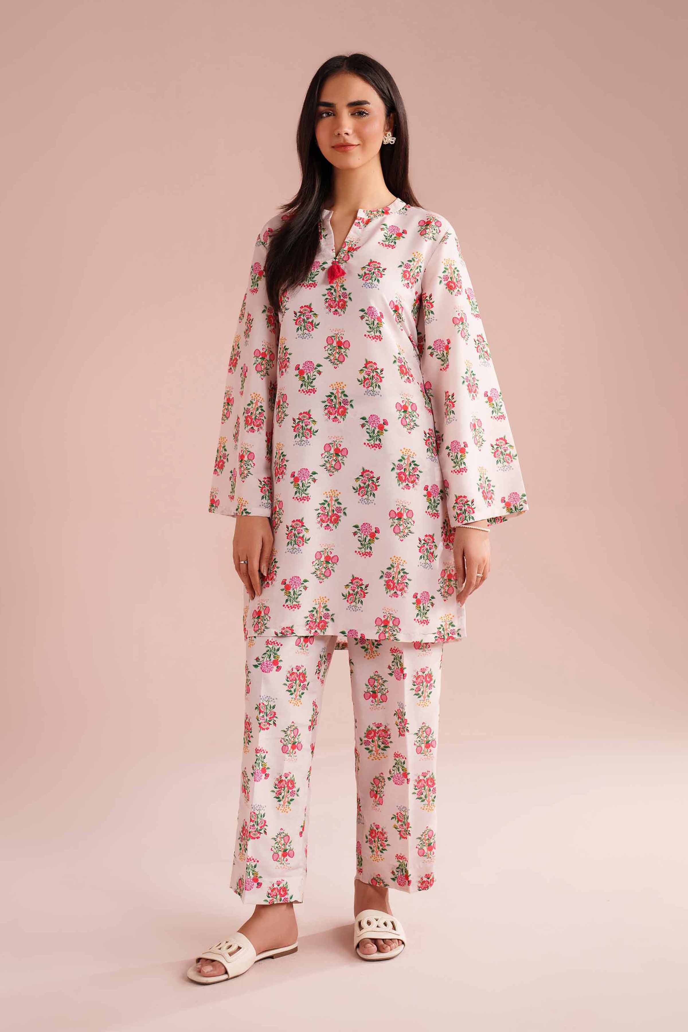 NishatUK - Pink Printed Lawn 2-piece ready to wear Dress