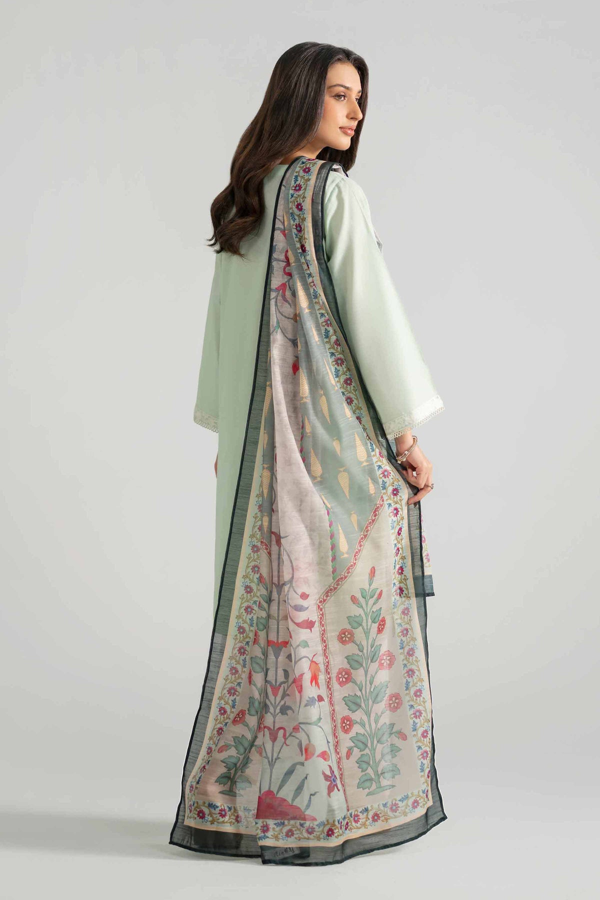 Nishat UK - Green Embroidered Jacquard 2-piece ready to wear Dress
