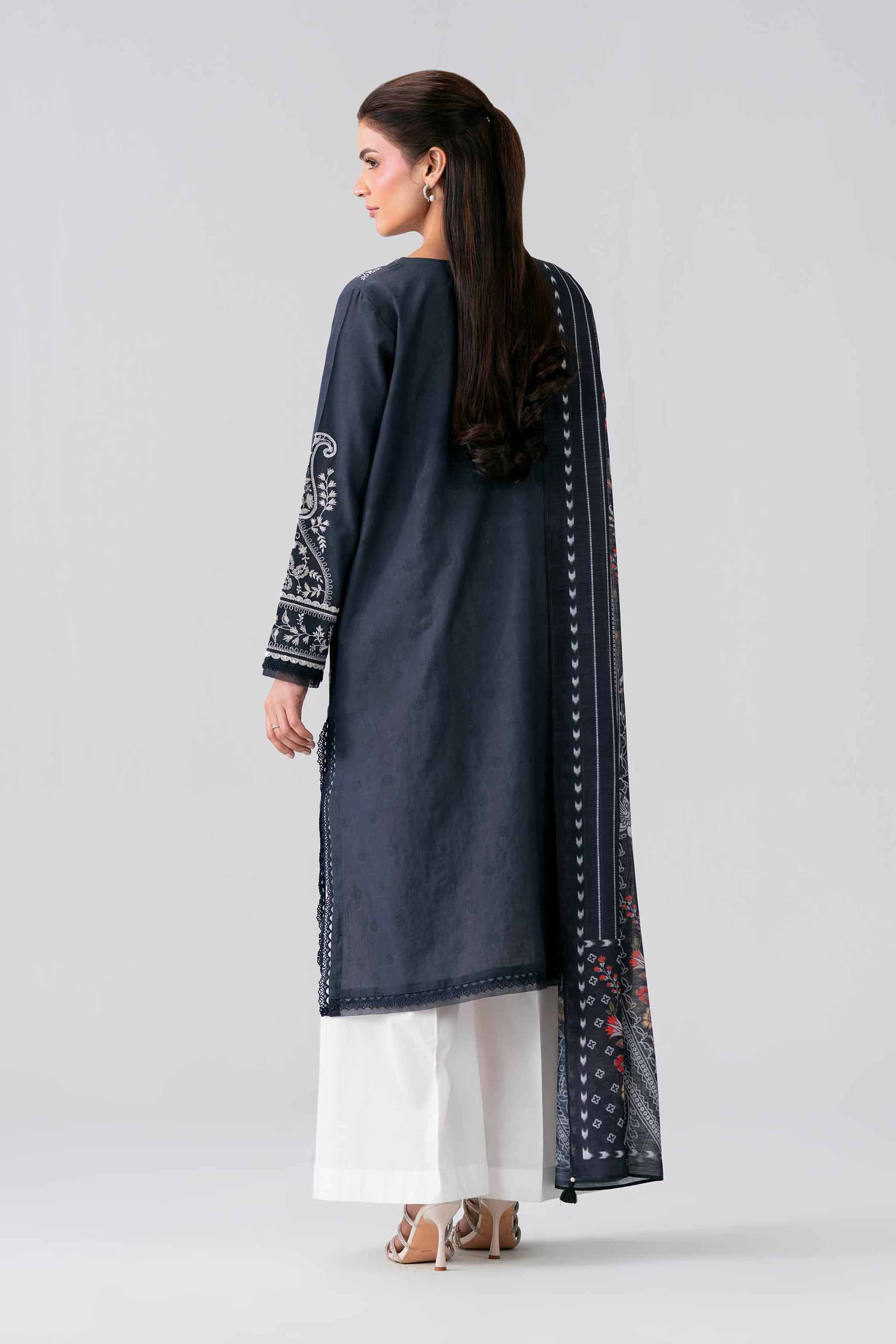 Nishat UK - Black Embroidered Jacquard 2 Pieces ready to wear Dress