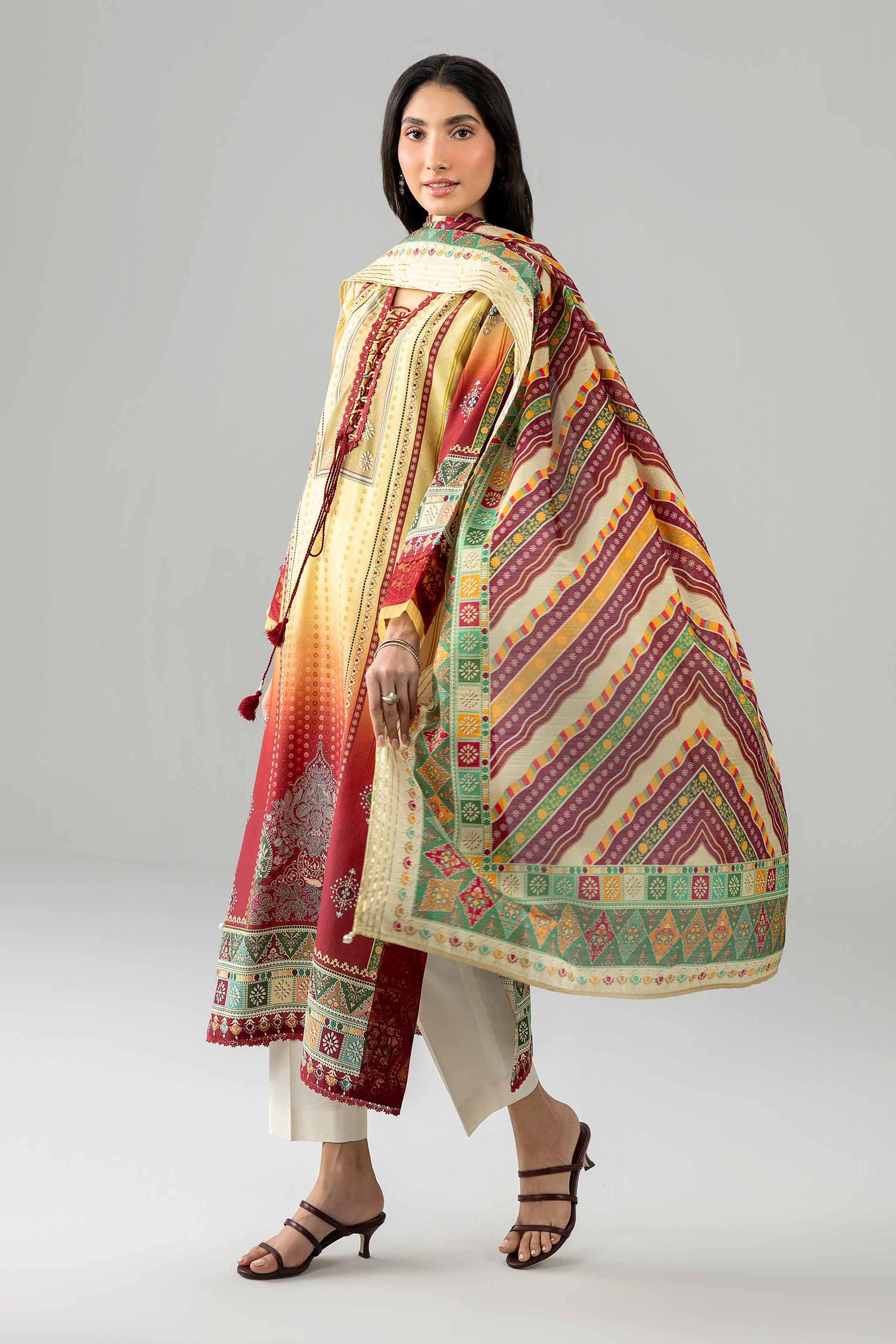Nishat UK - Multi Embroidered Fine Texture Base 2-piece ready to wear Dress