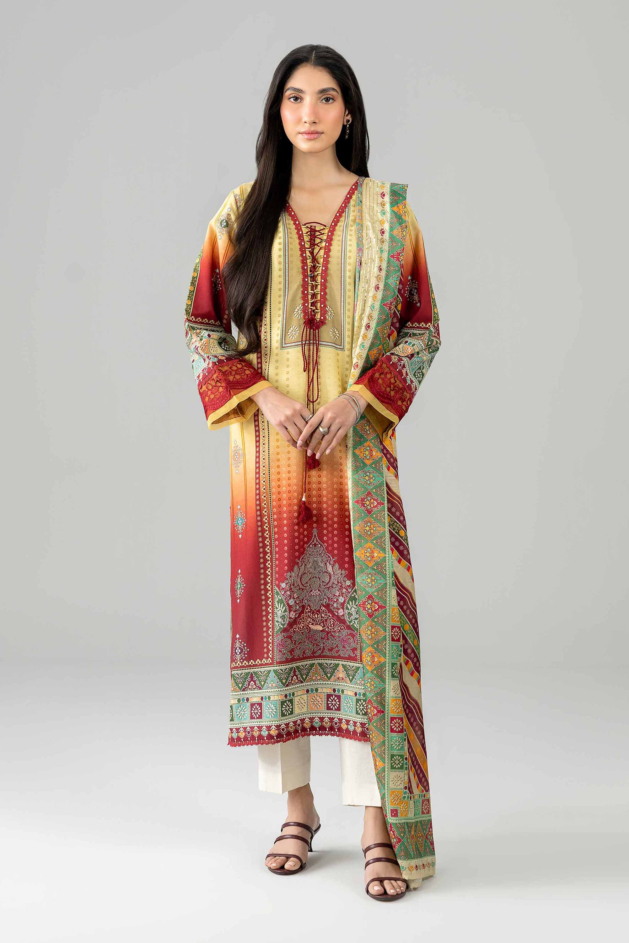 Nishat UK - Multi Embroidered Fine Texture Base 2-piece ready to wear Dress