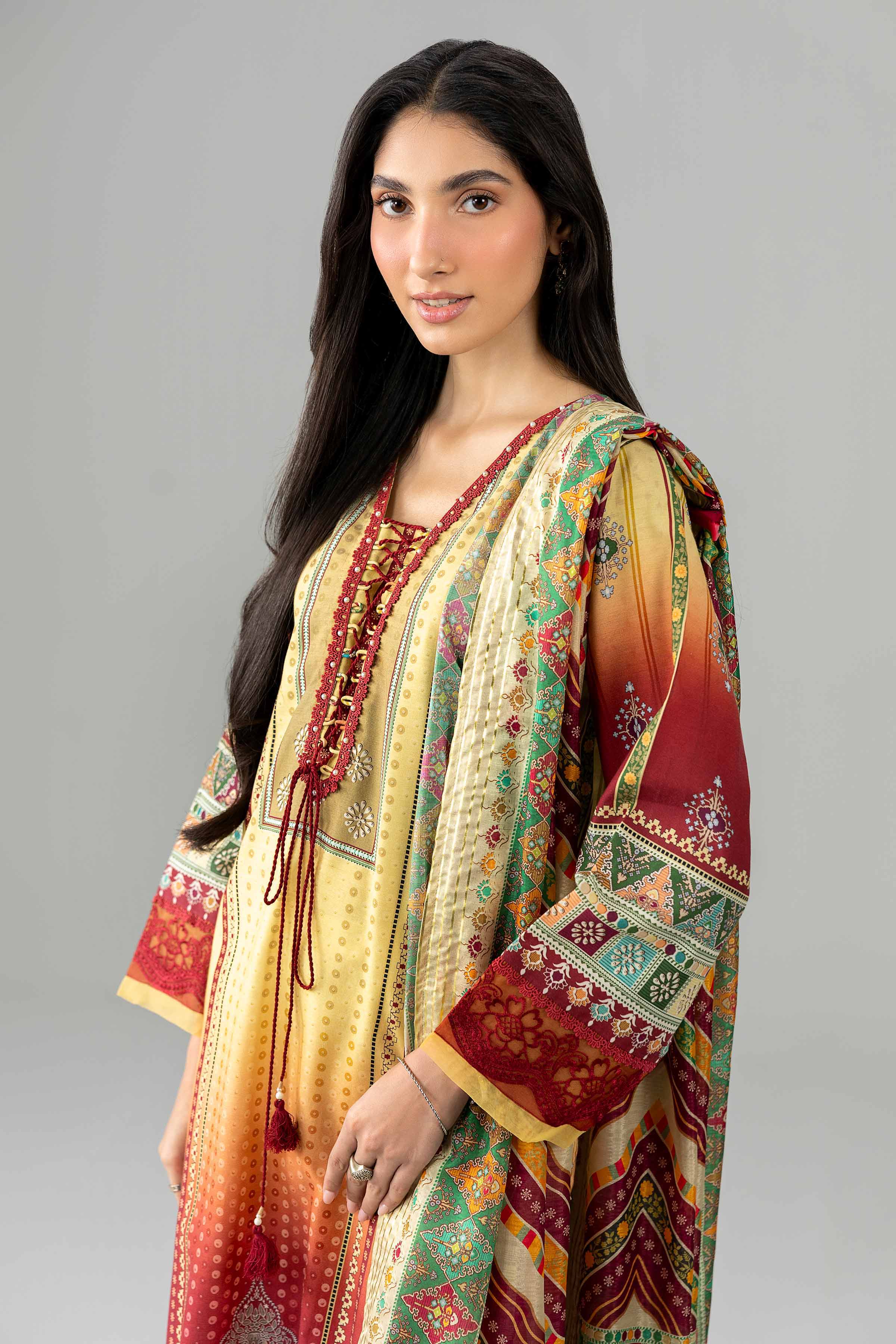 Nishat UK - Multi Embroidered Fine Texture Base 2-piece ready to wear Dress