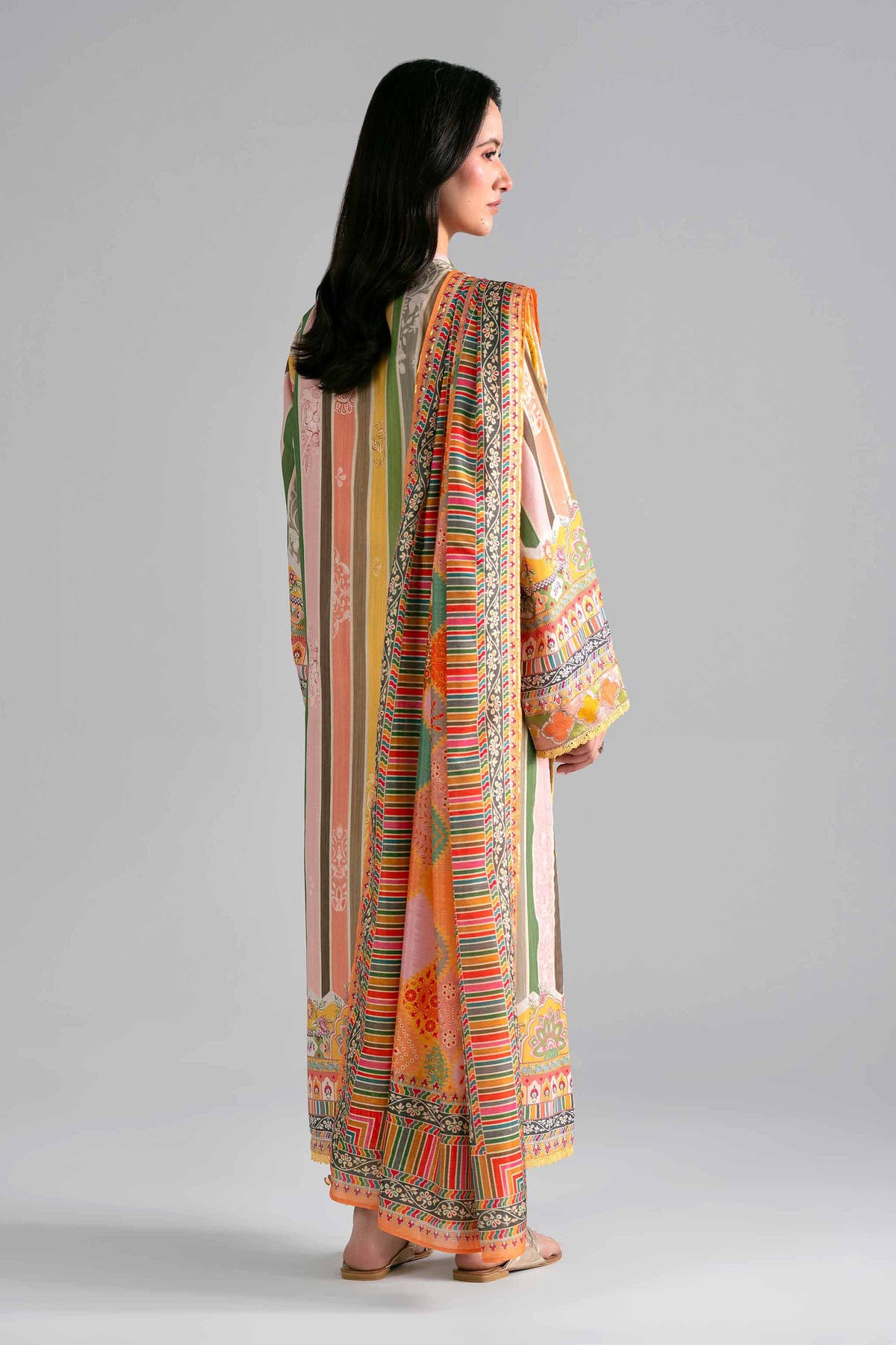 Nishat UK - Multi Printed Fine Texture Base 2-piece ready to wear Dress