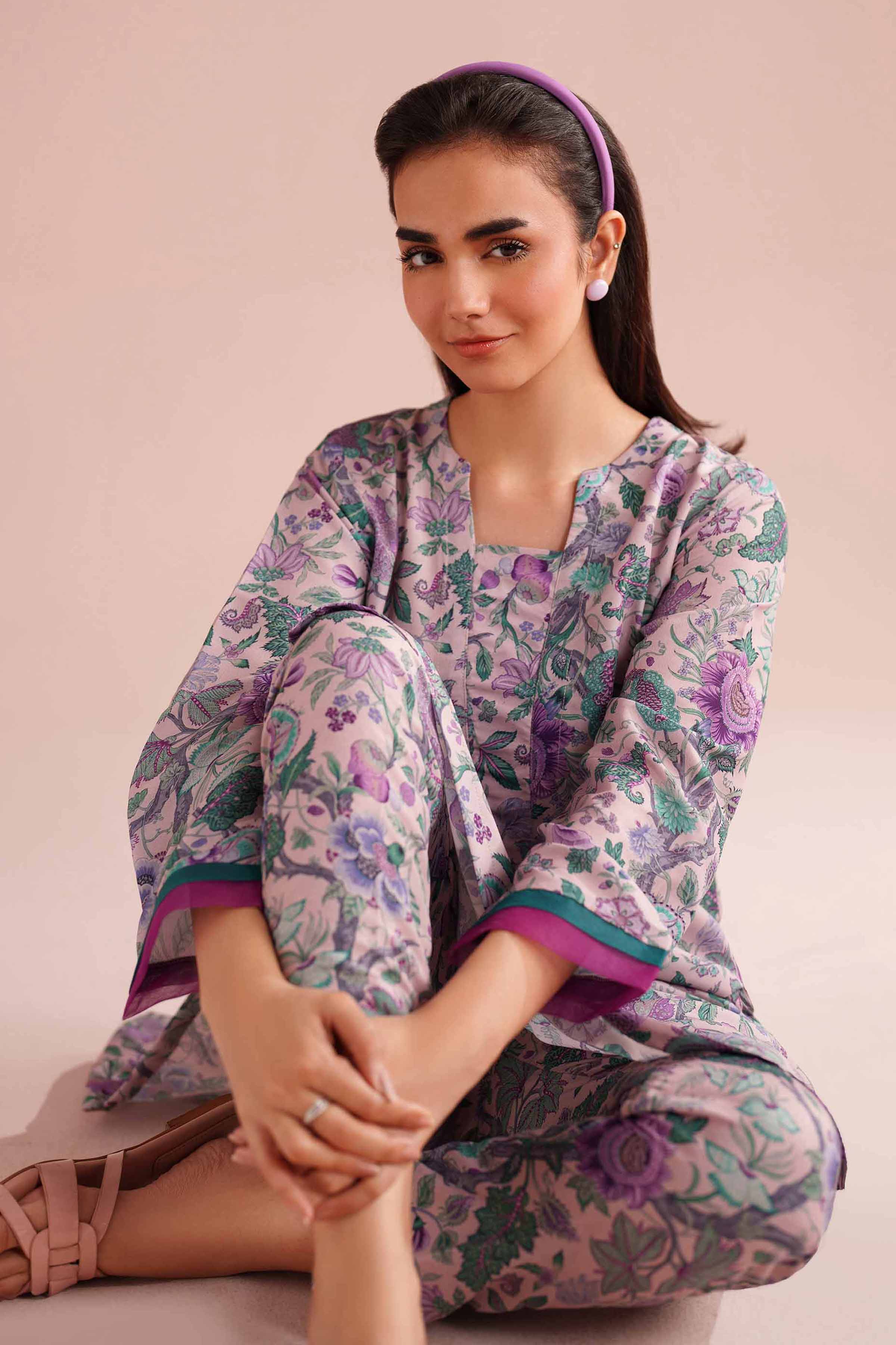 NishatUK - Multi Printed Lawn 2-piece ready to wear Dress