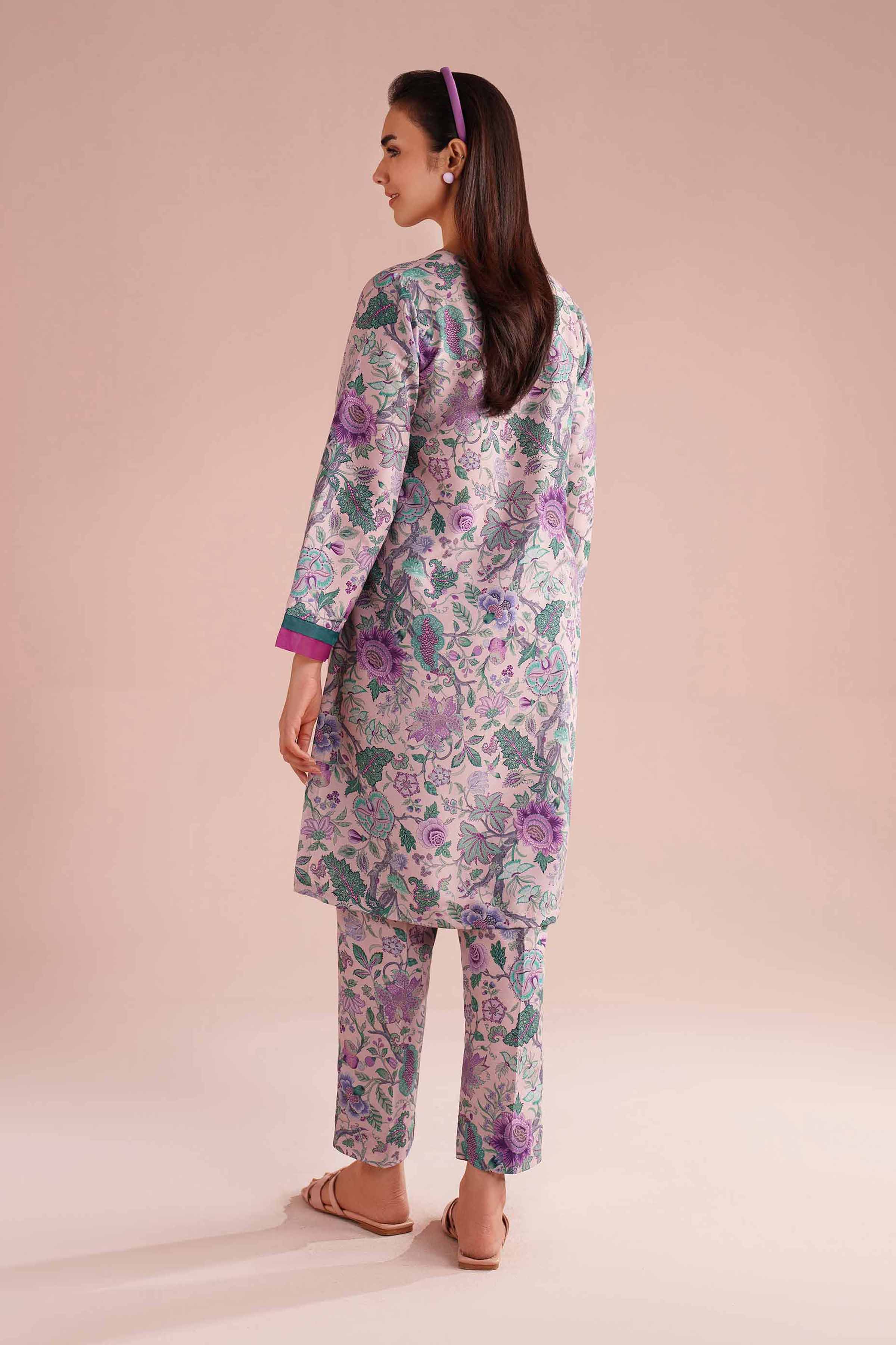 NishatUK - Multi Printed Lawn 2-piece ready to wear Dress