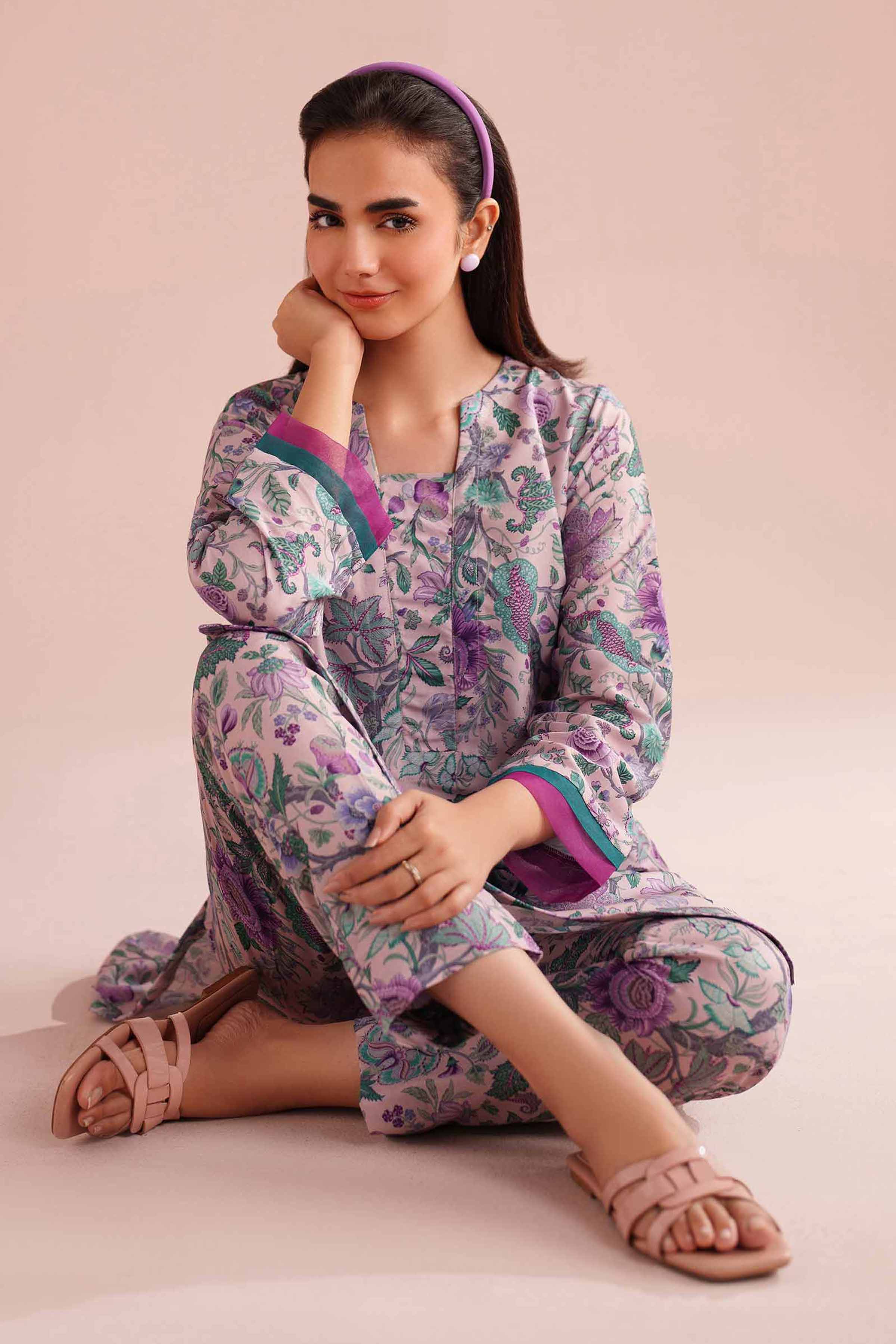 NishatUK - Multi Printed Lawn 2-piece ready to wear Dress