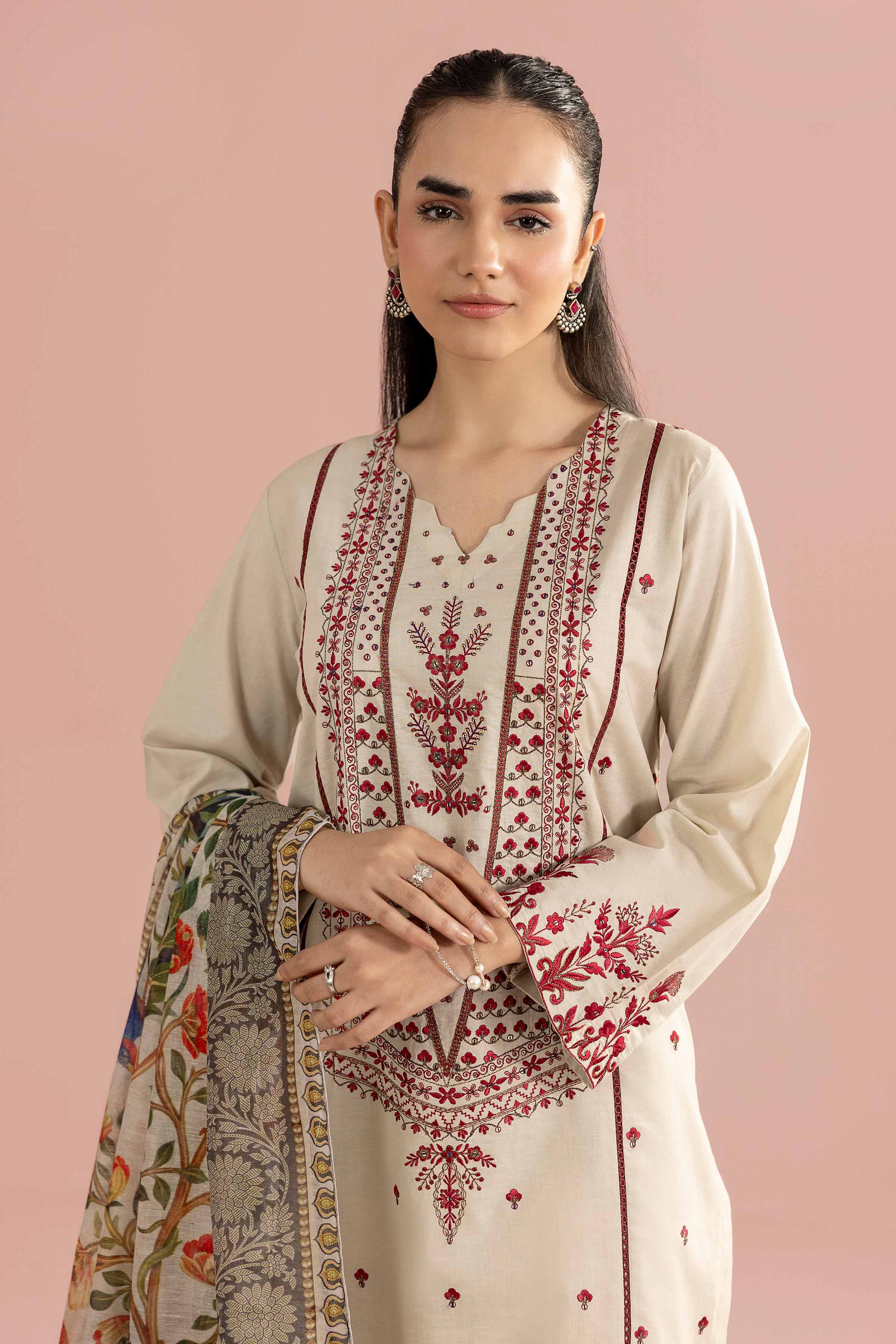 2 Piece - Embroidered Suit - PE26-146