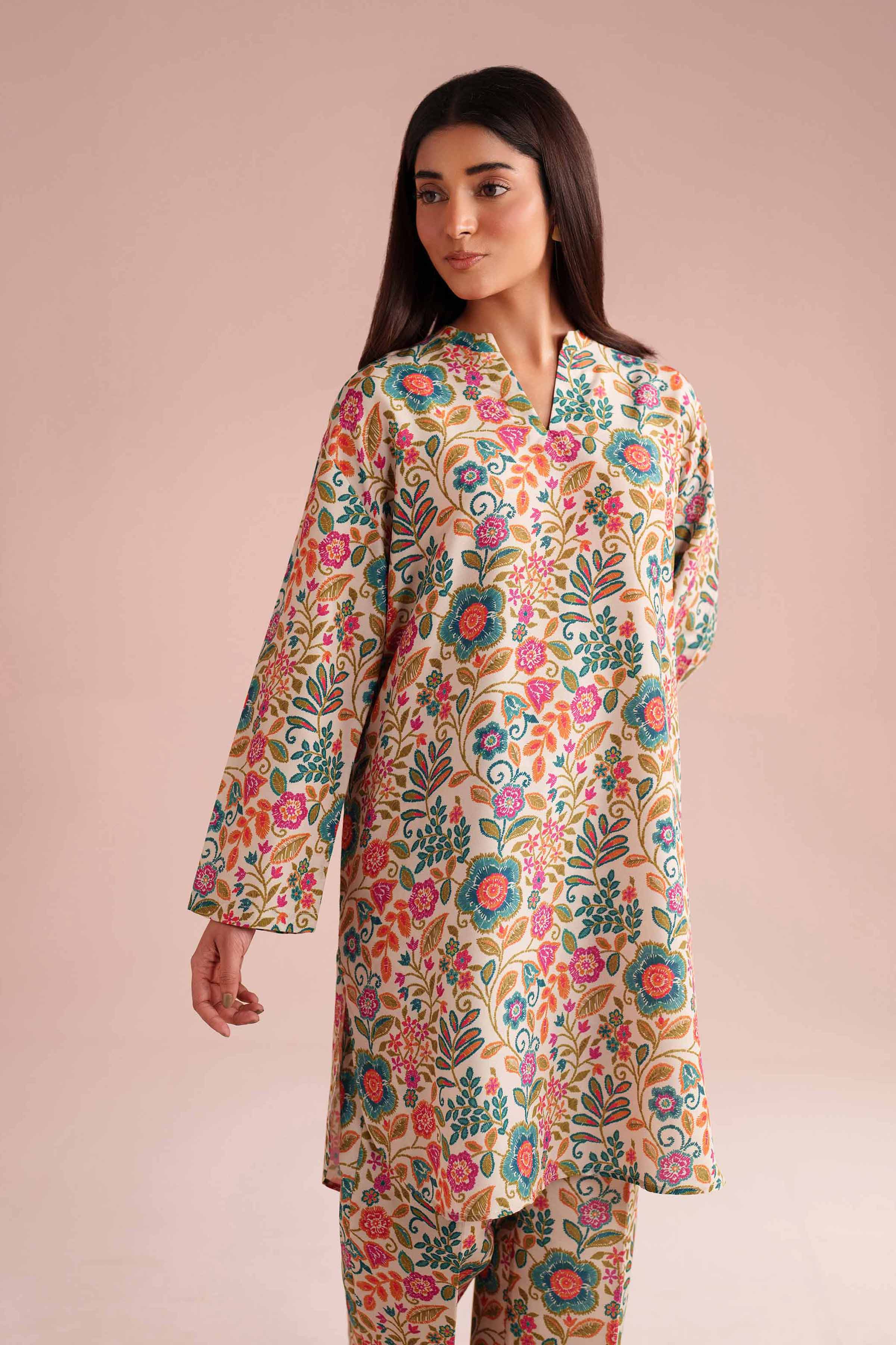 NishatUK - Multi Printed Lawn 2-piece ready to wear Dress