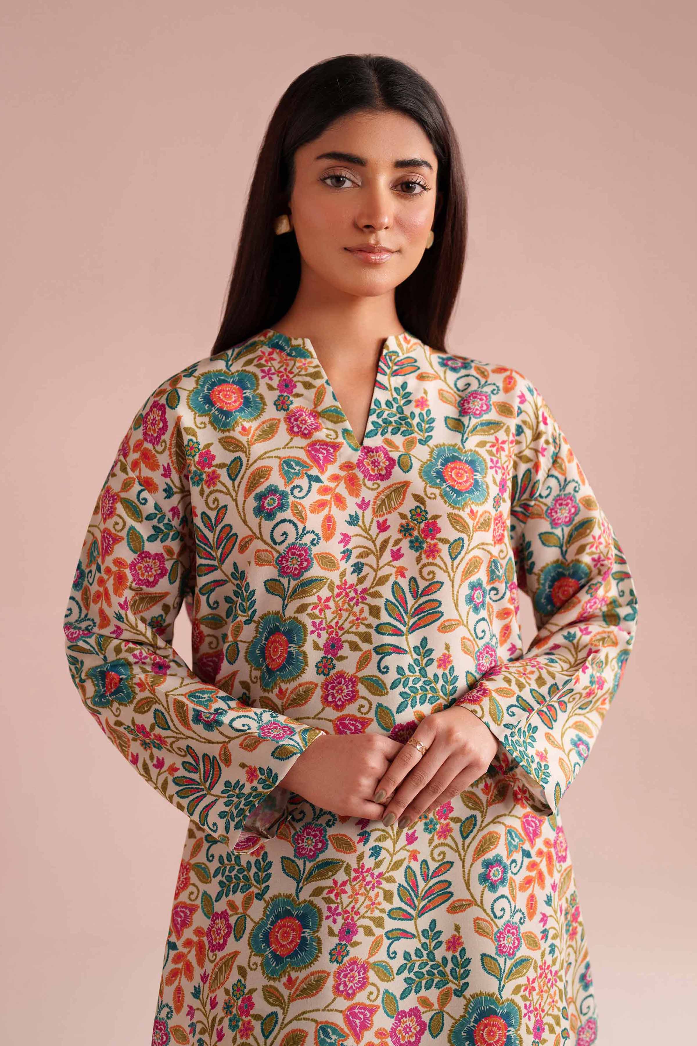 NishatUK - Multi Printed Lawn 2-piece ready to wear Dress