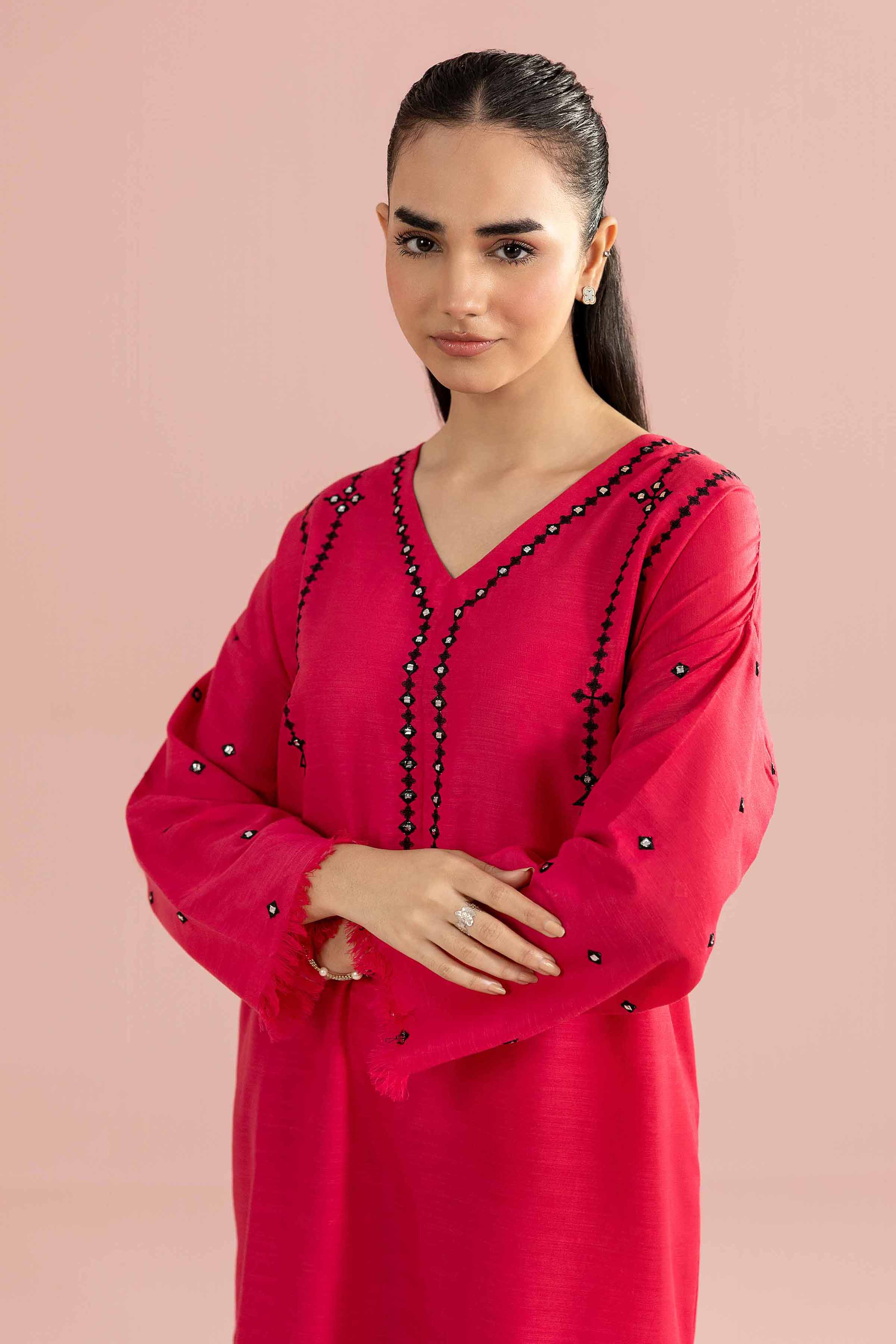 NishatUK - Pink Embroidered Lawn 2-piece ready to wear Dress