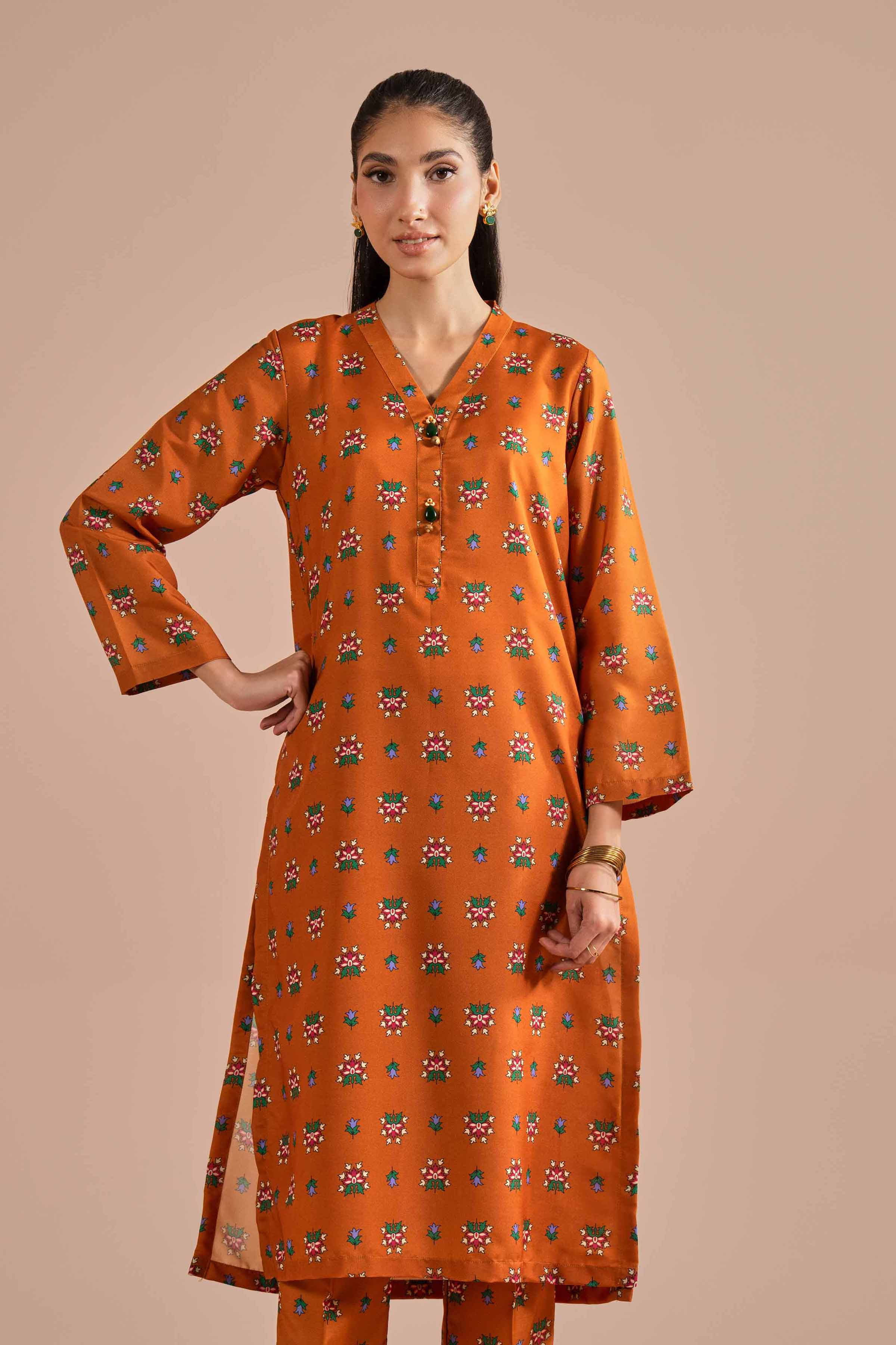 NishatUK - Yellow Printed Lawn 2-piece ready to wear Dress