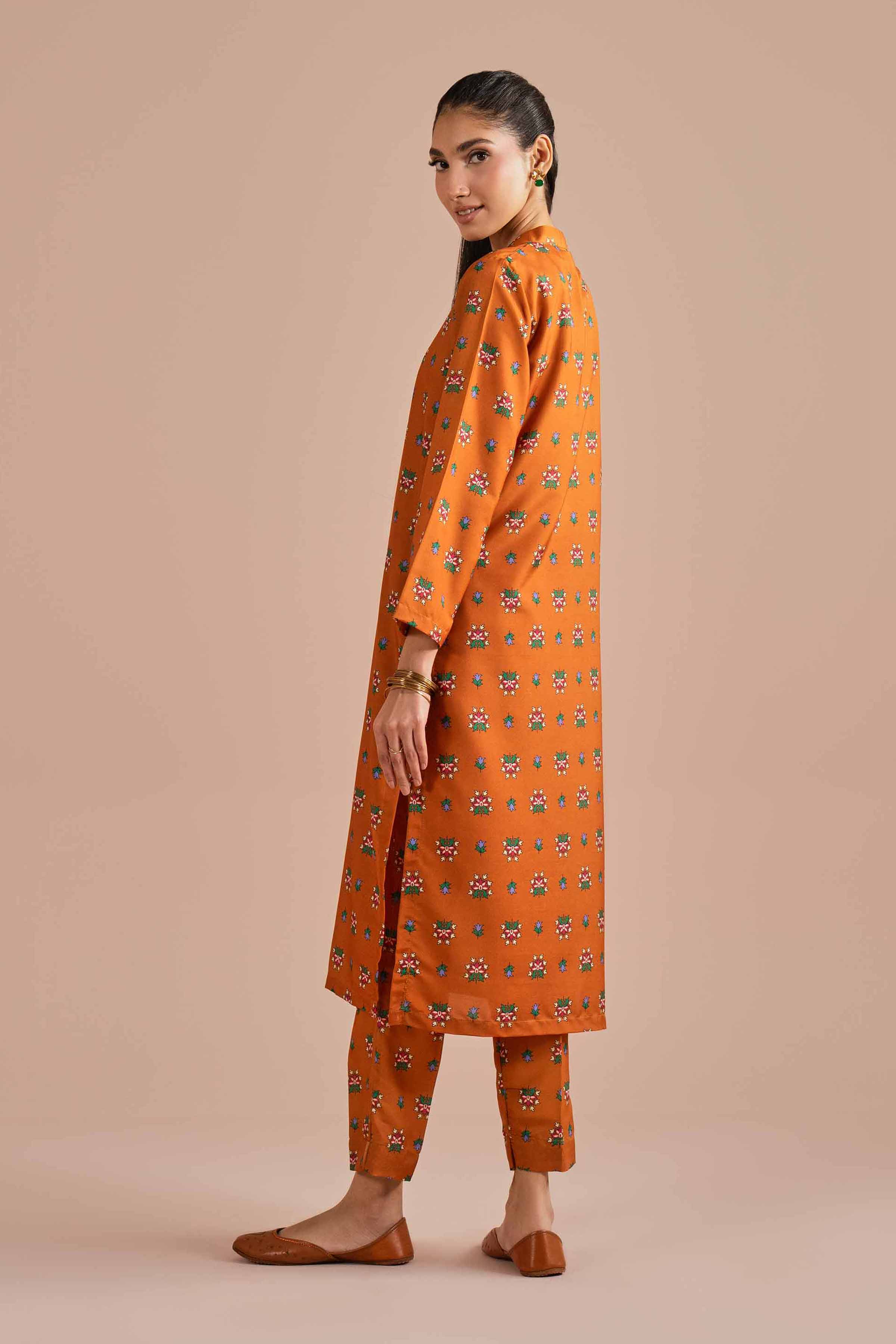 NishatUK - Yellow Printed Lawn 2-piece ready to wear Dress