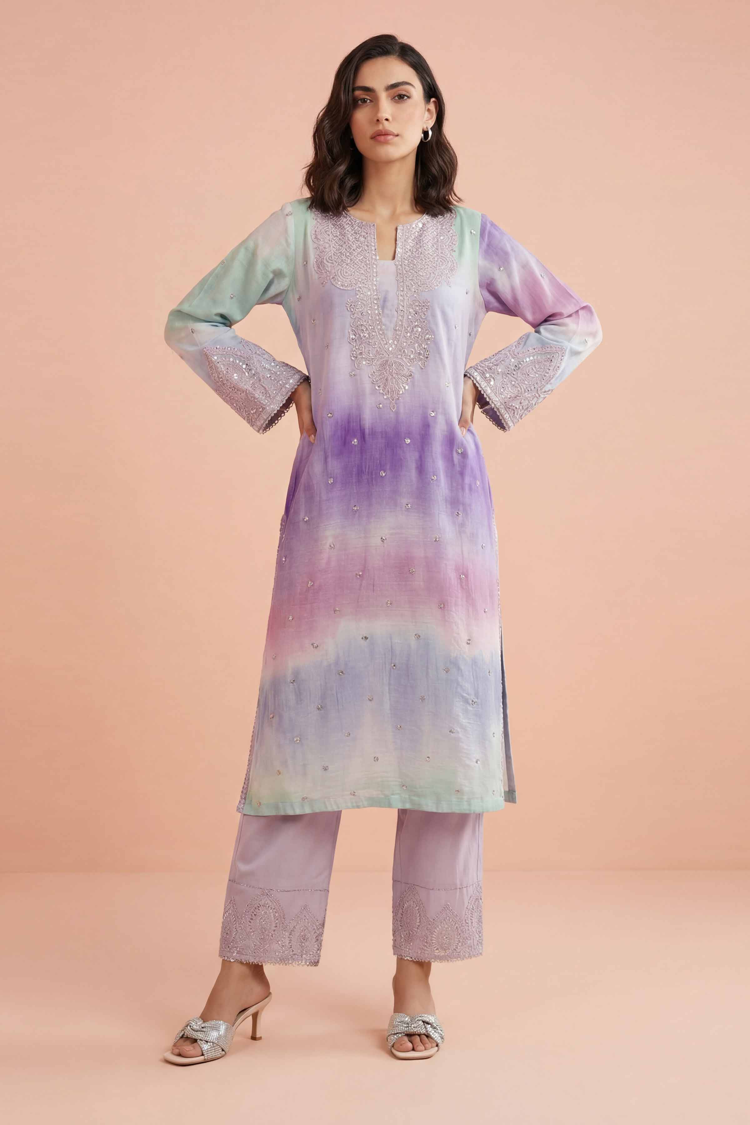 NishatUK - Multi Embroidered Jacquard 2-piece ready to wear Dress