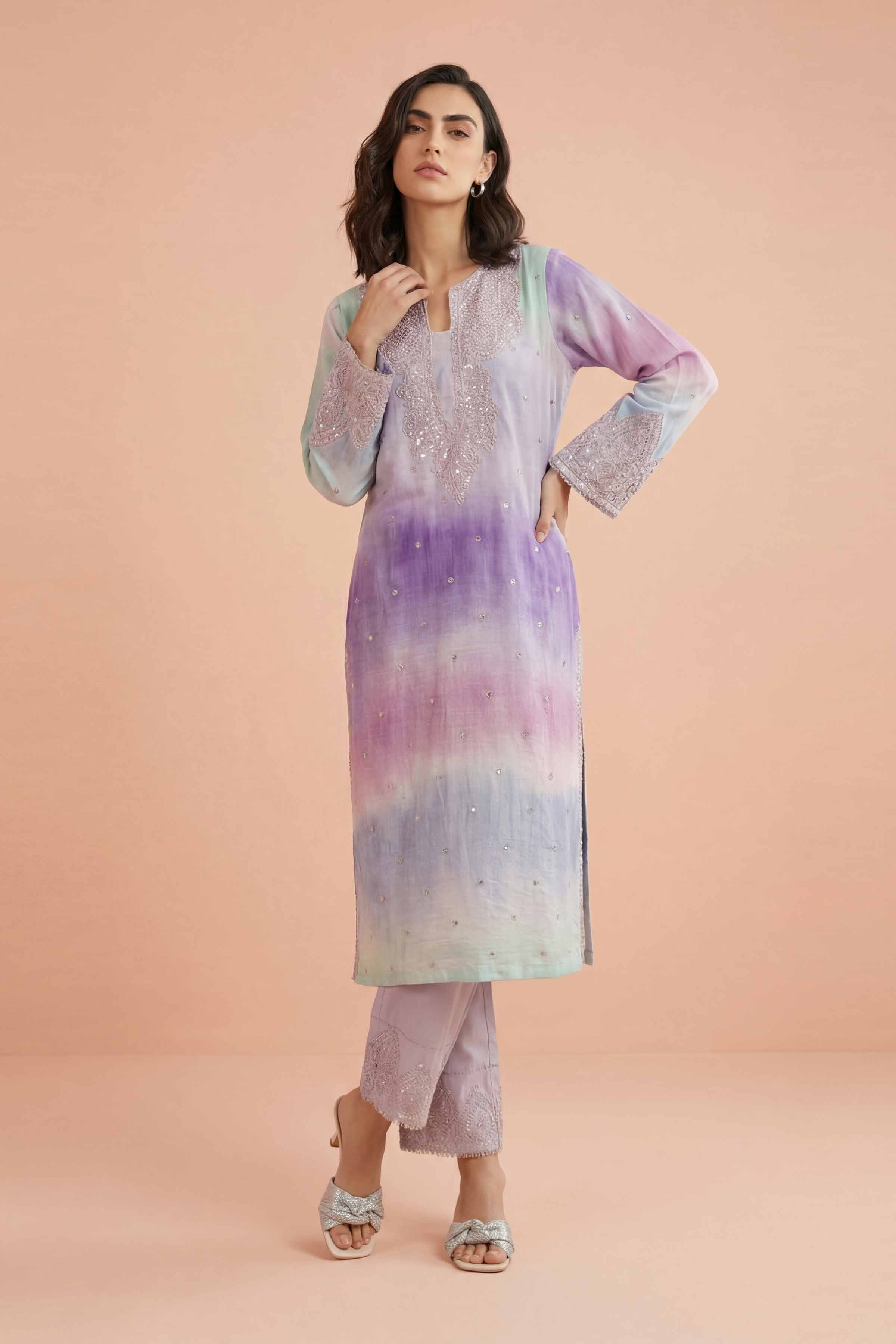 NishatUK - Multi Embroidered Jacquard 2-piece ready to wear Dress