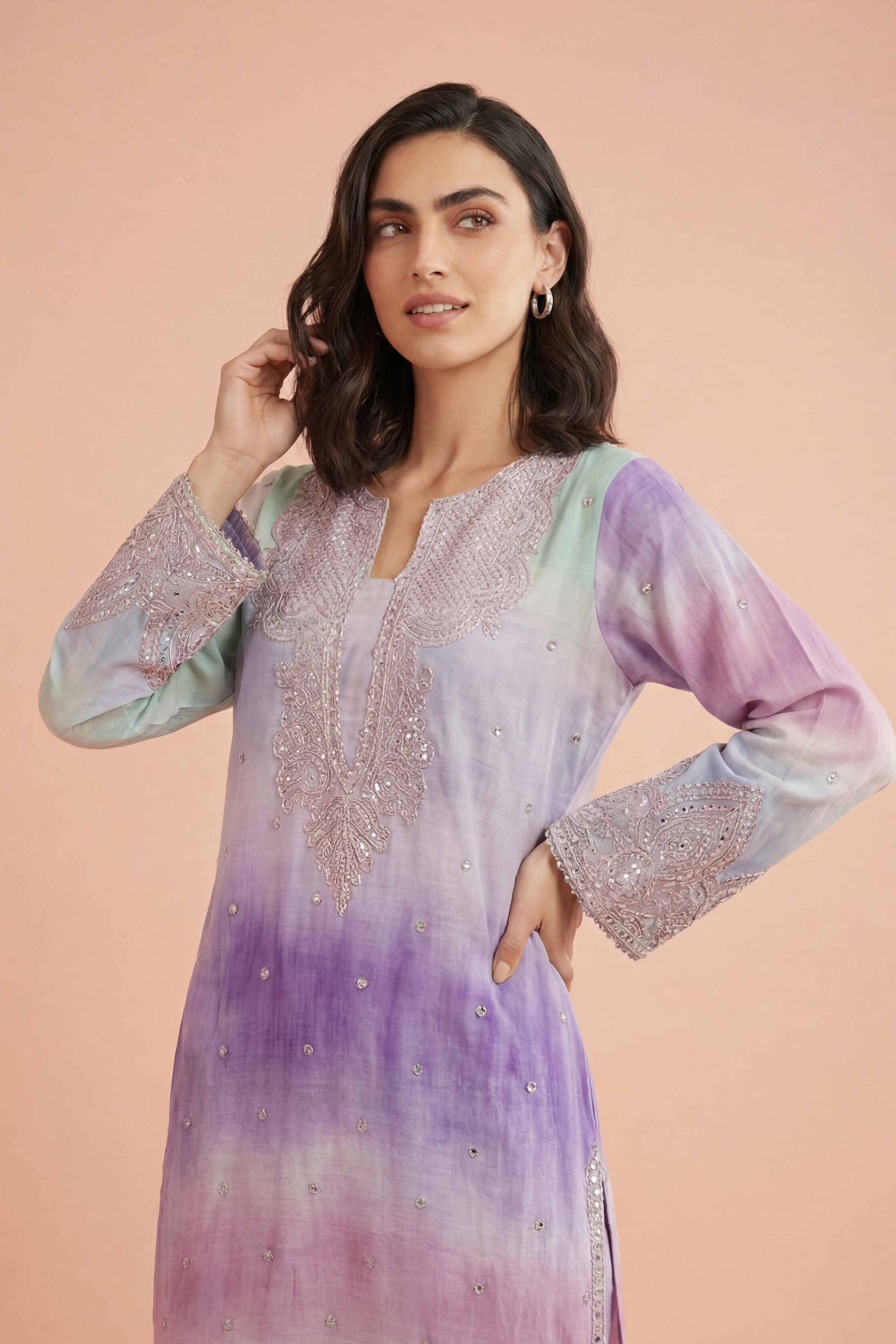 NishatUK - Multi Embroidered Jacquard 2-piece ready to wear Dress