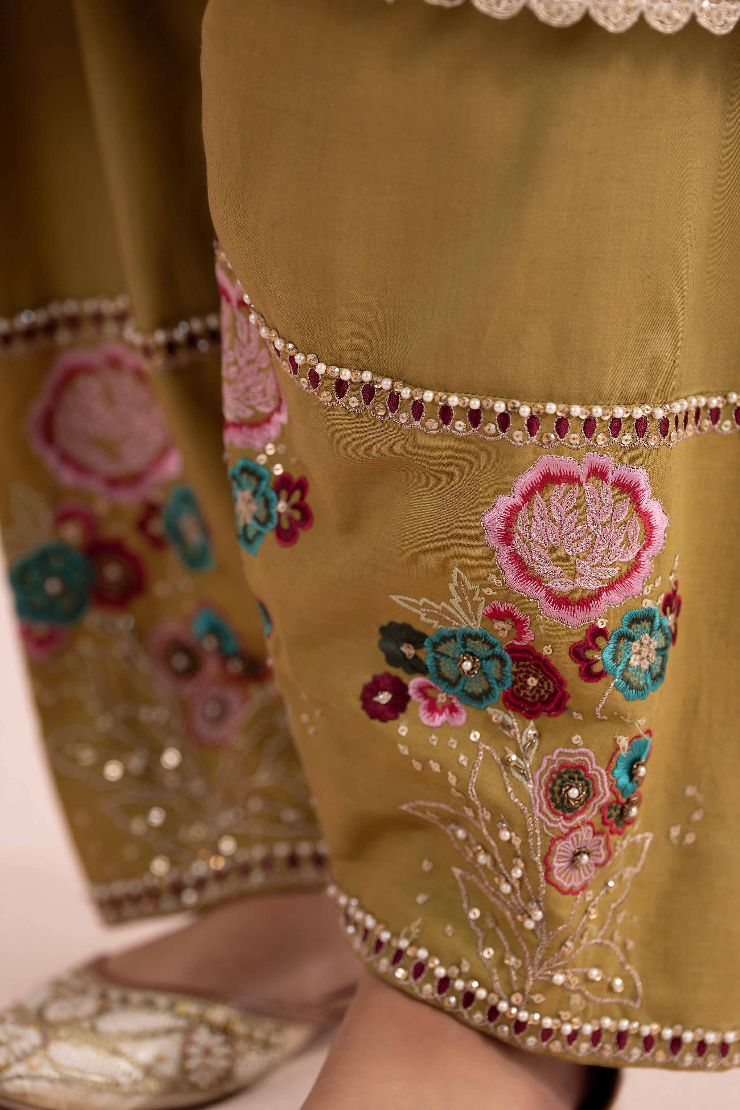 NishatUK - Green Embroidered Cotton 2-piece ready to wear Dress