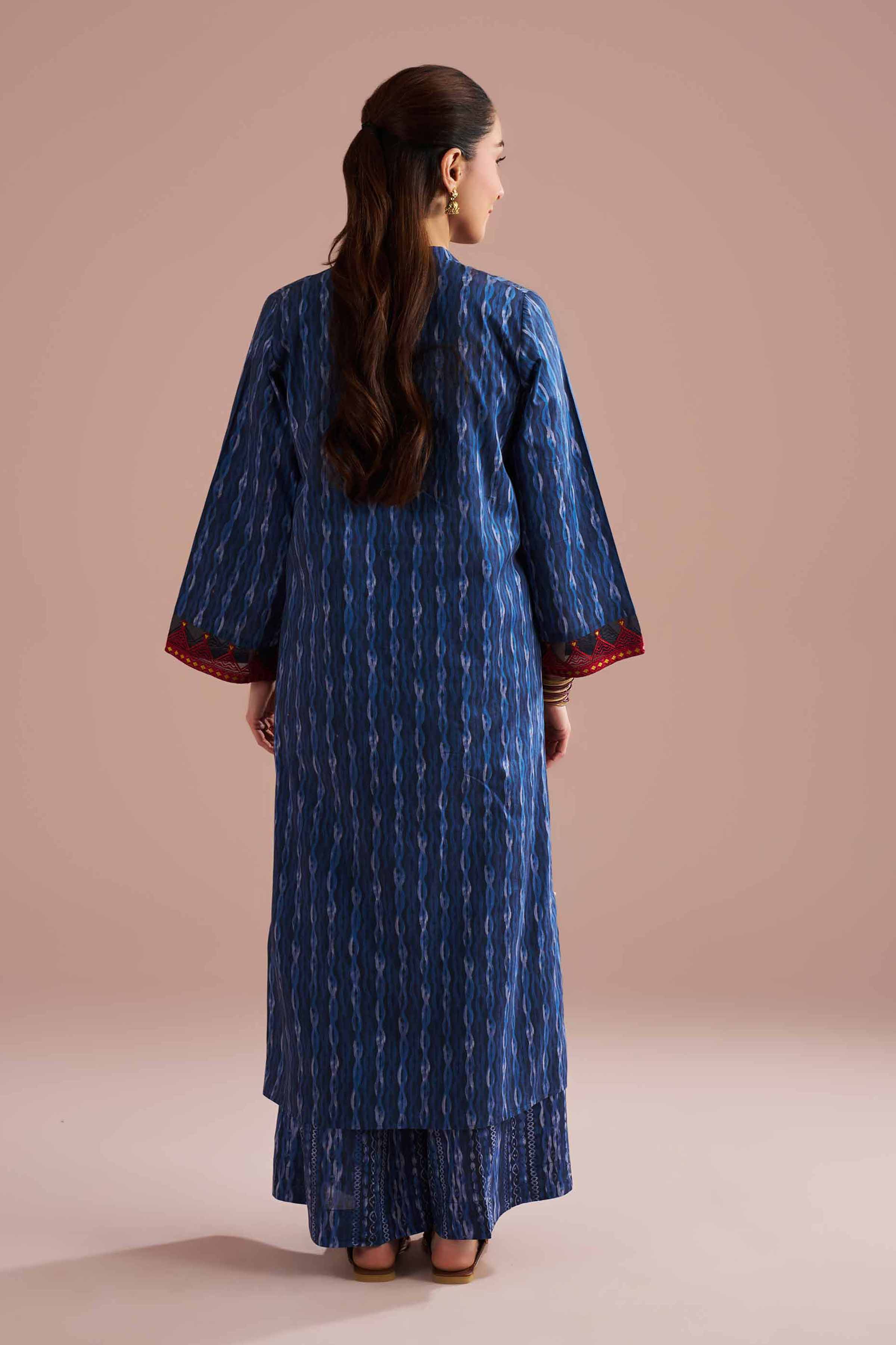NishatUK - Blue Embroidered Lawn 2-piece ready to wear Dress
