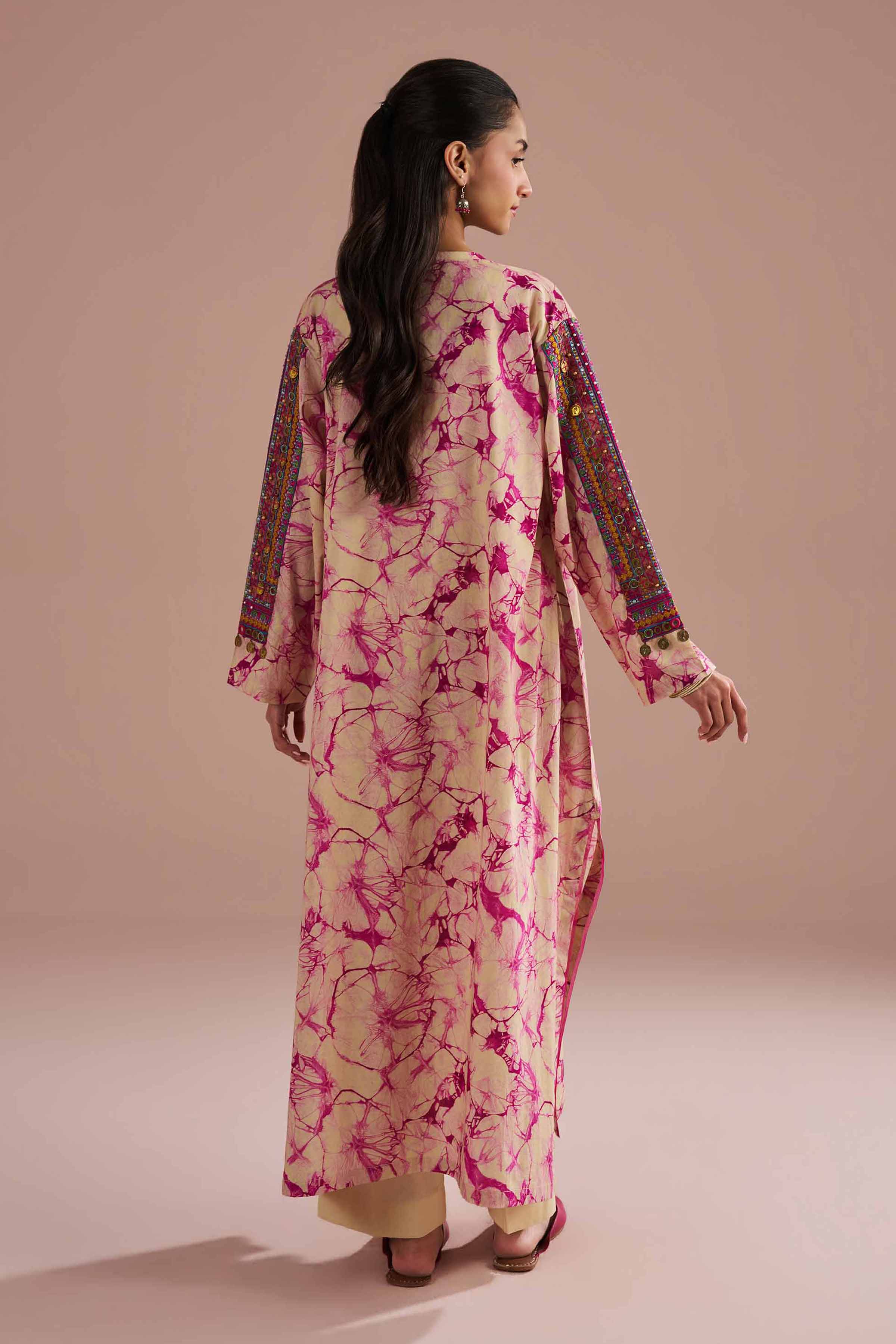 NishatUK - Yellow Embroidered Lawn 2-piece ready to wear Dress