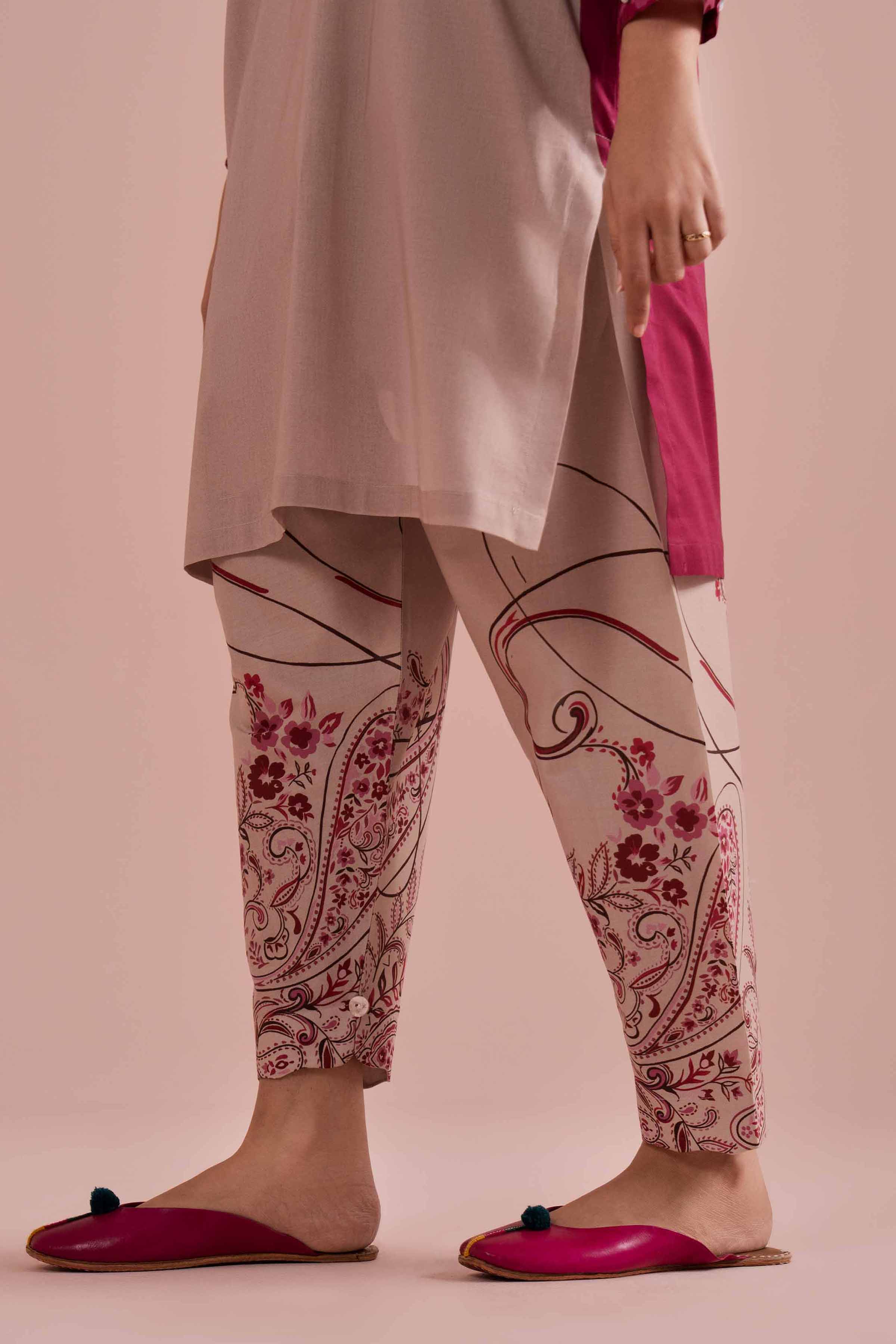 Nishat UK - Beige Printed Lawn 2 Pieces Ready To Wear Dress