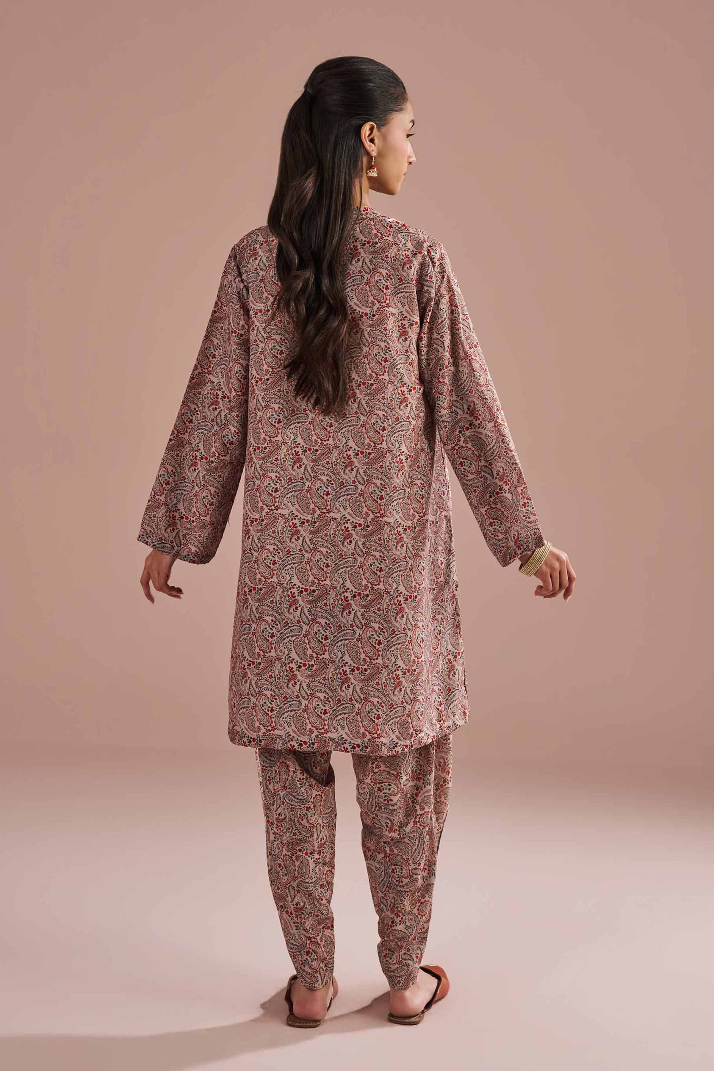 NishatUK - Beige Embroidered Lawn 2-piece ready to wear Dress