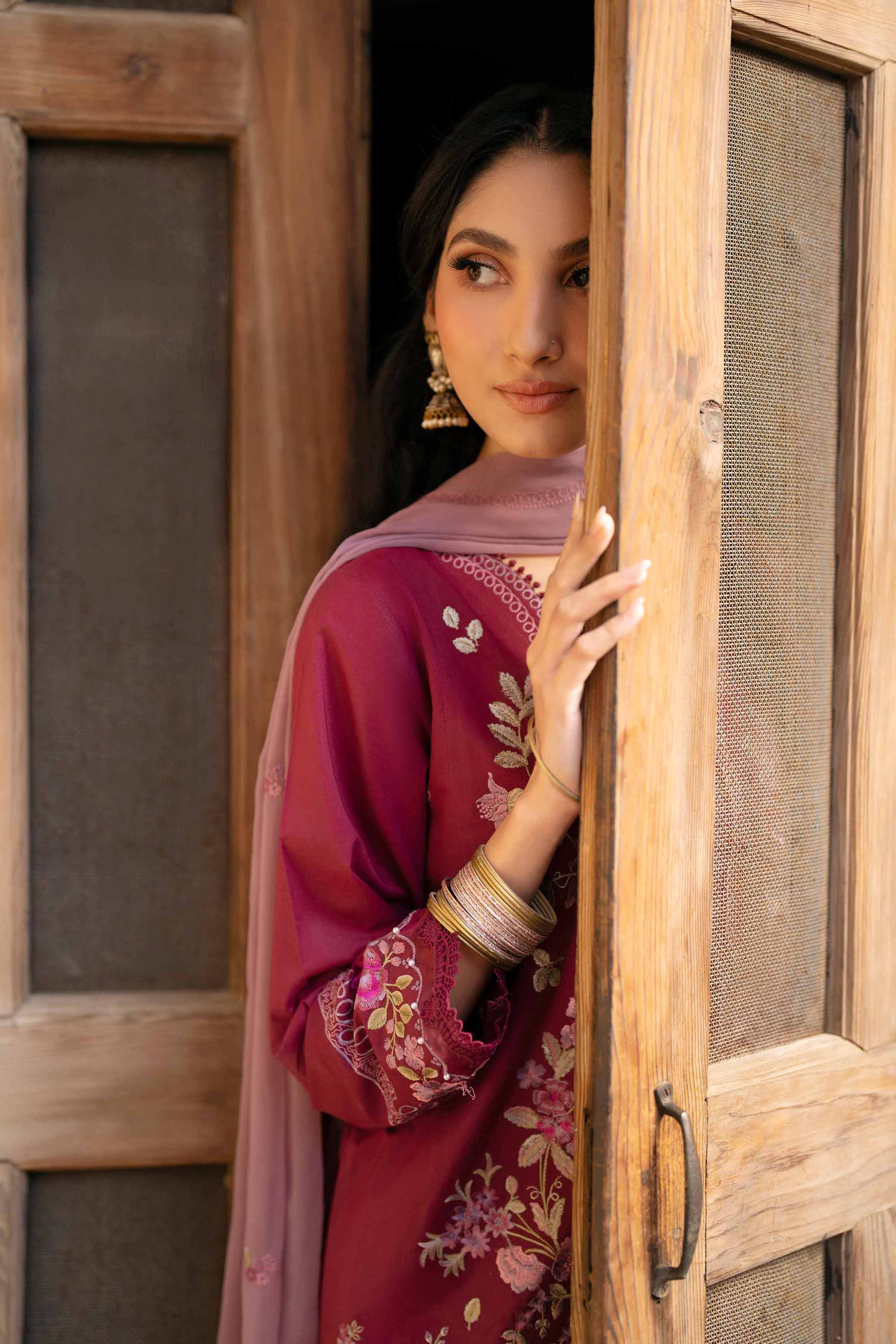 Nishat UK - Purple Embroidered Cambric 3-piece ready to wear Suit