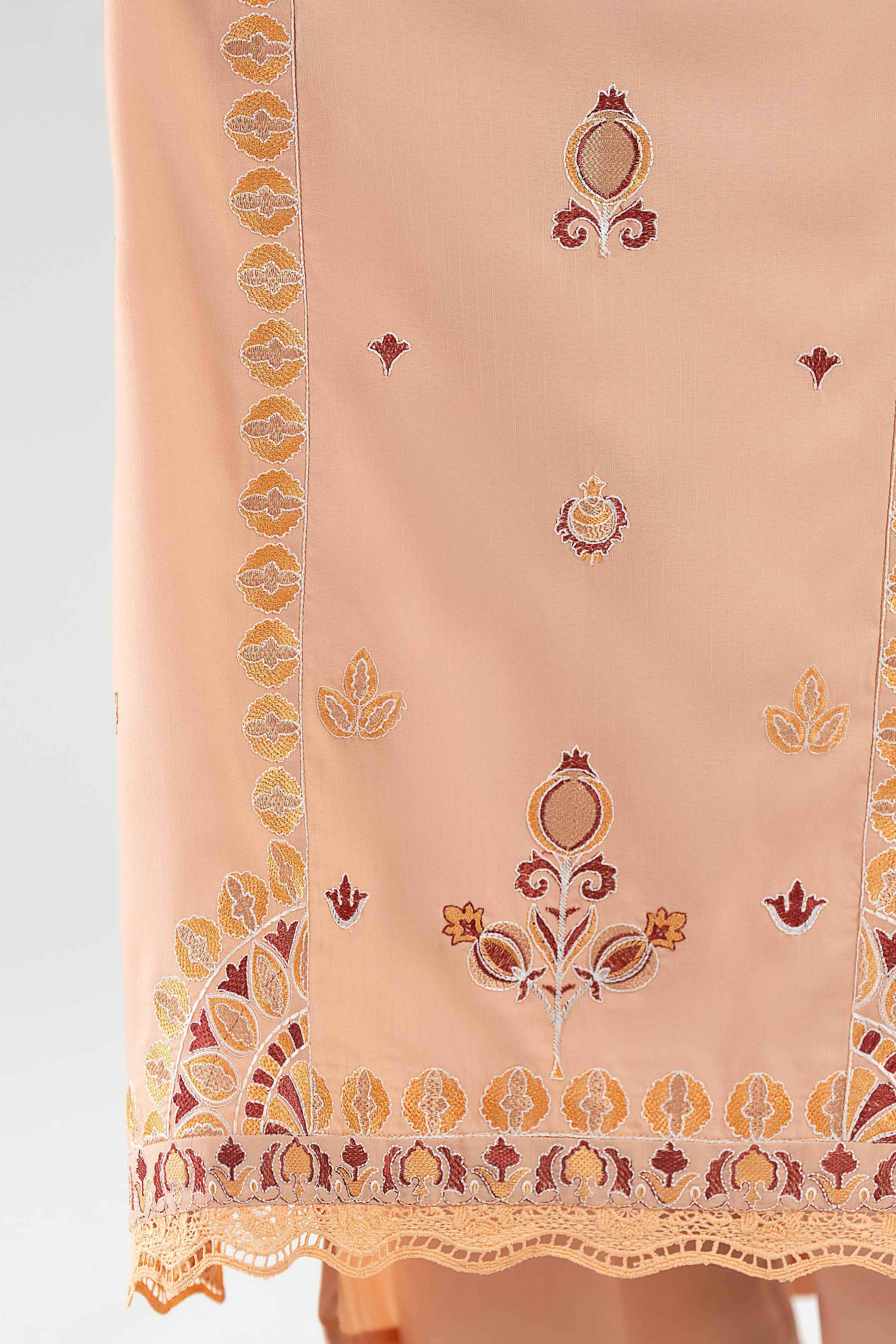 Nishat UK - Beige Embroidered Linen 3 Pieces ready to wear Suit