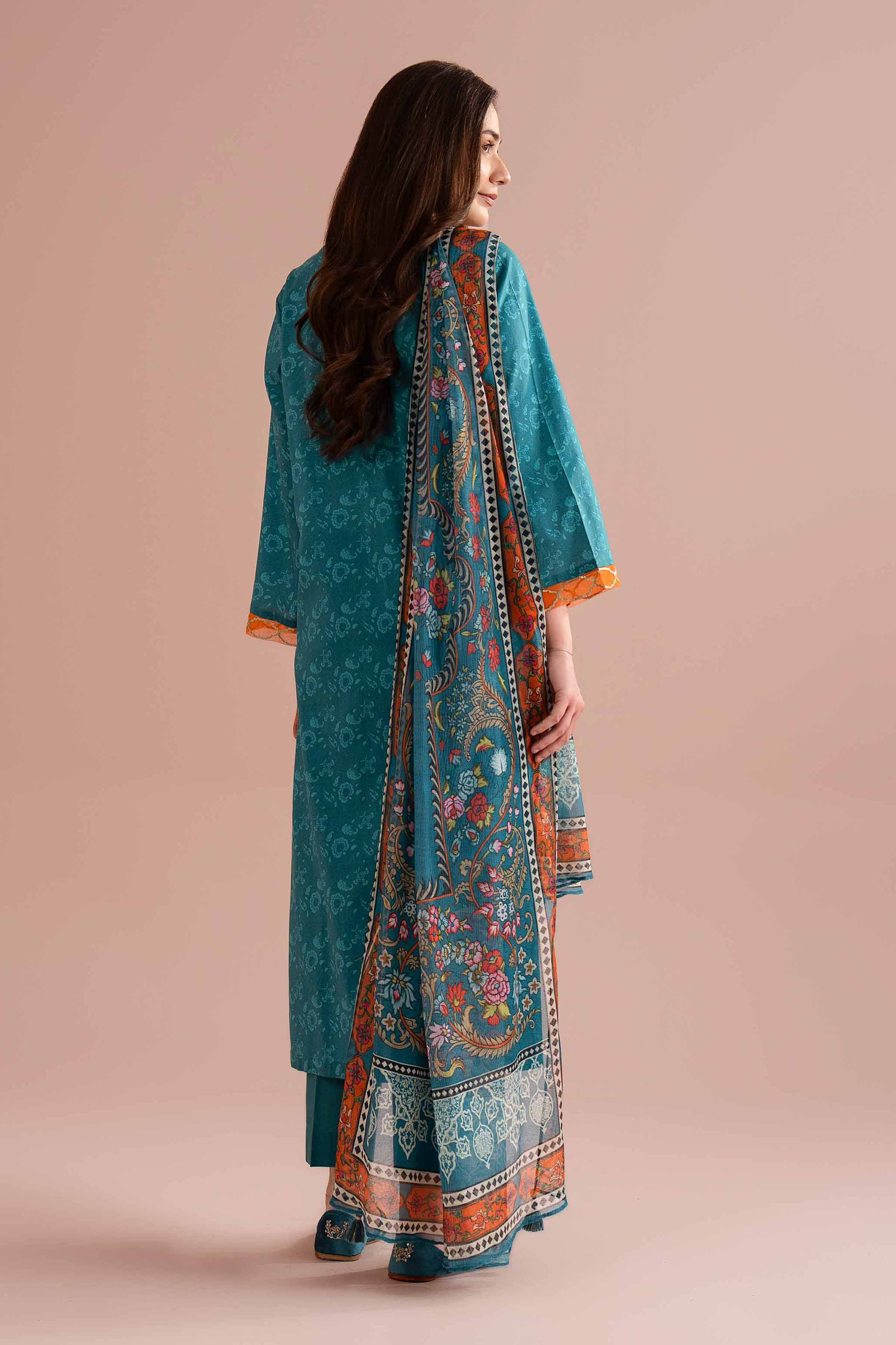 NishatUK - Green Embroidered Lawn 3-piece ready to wear Dress