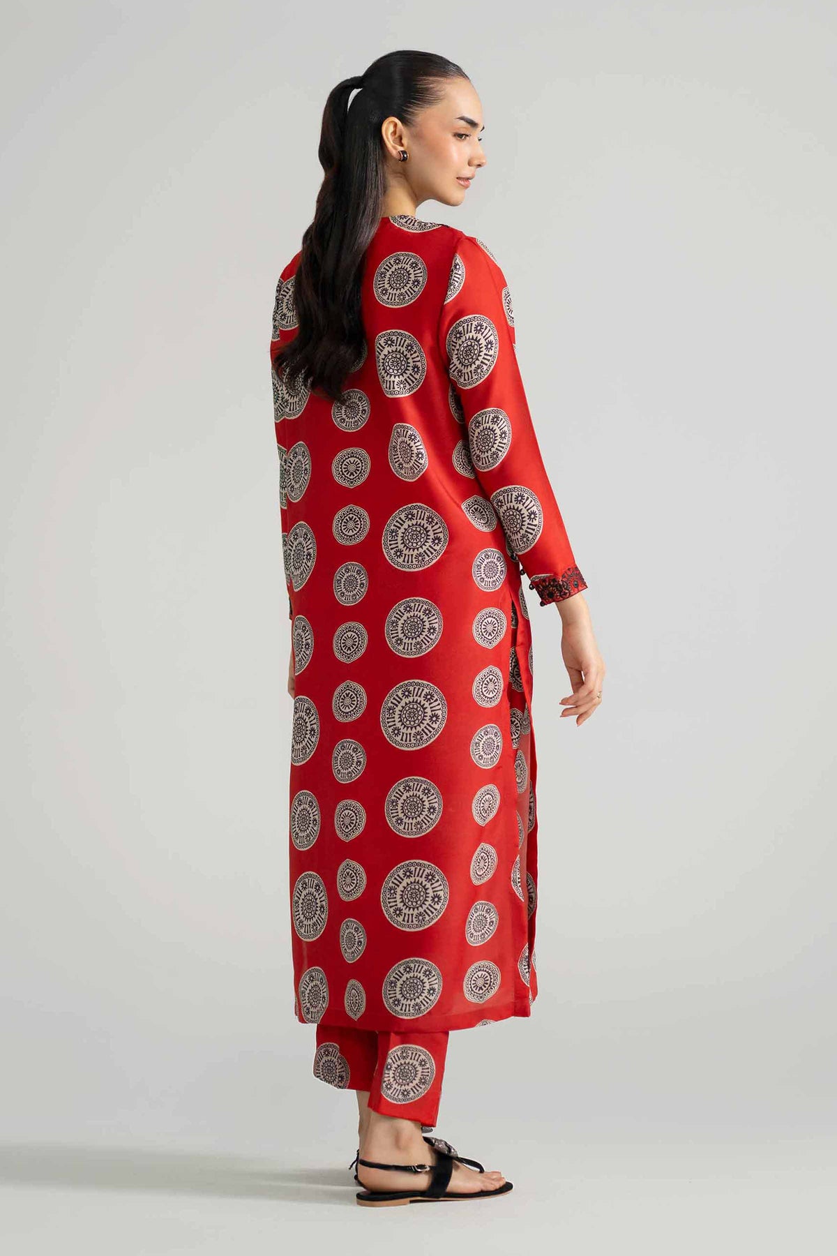 Nishat UK - Red Printed Lawn 2-piece ready to wear Dress