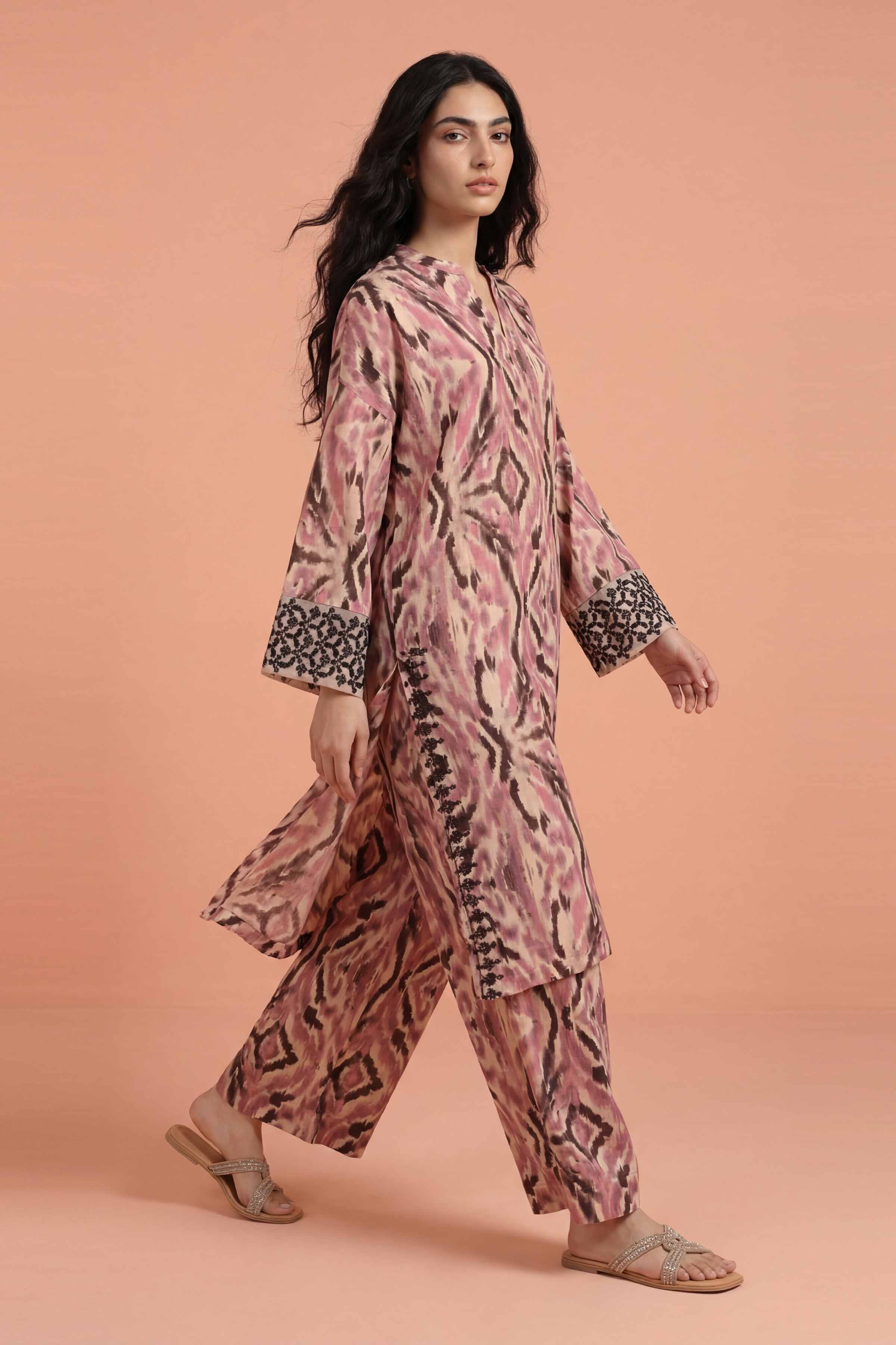 NishatUK - Pink Embroidered Lawn 2-piece ready to wear Dress