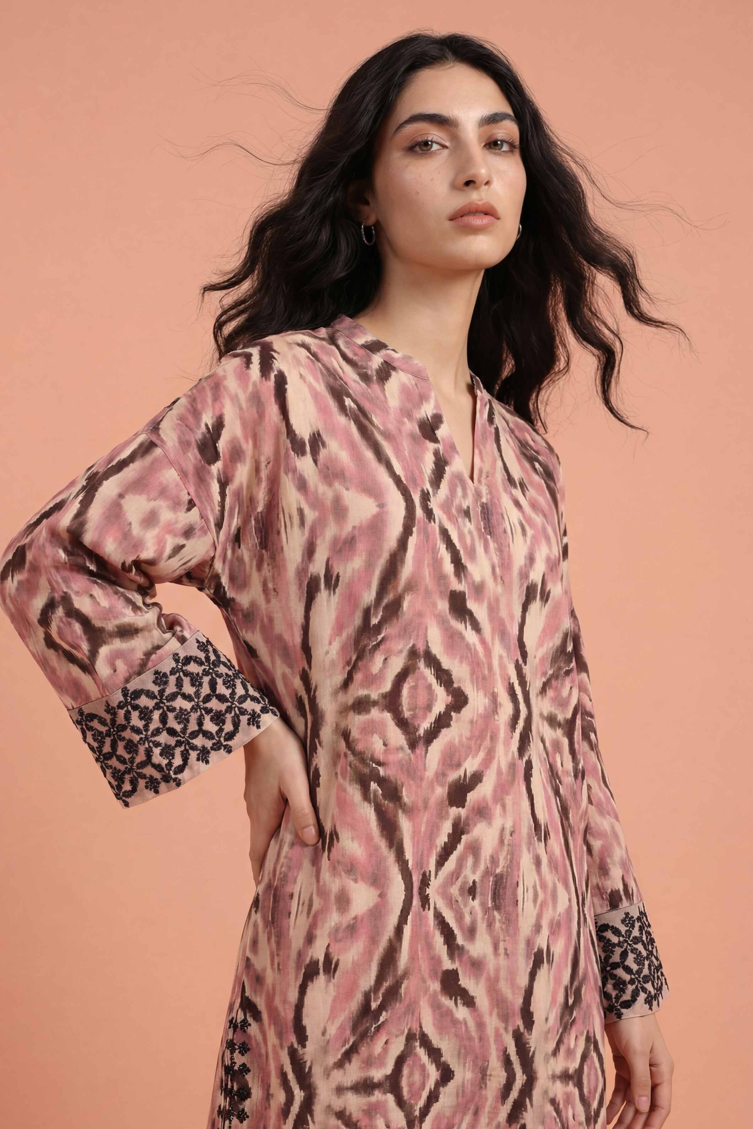 NishatUK - Pink Embroidered Lawn 2-piece ready to wear Dress