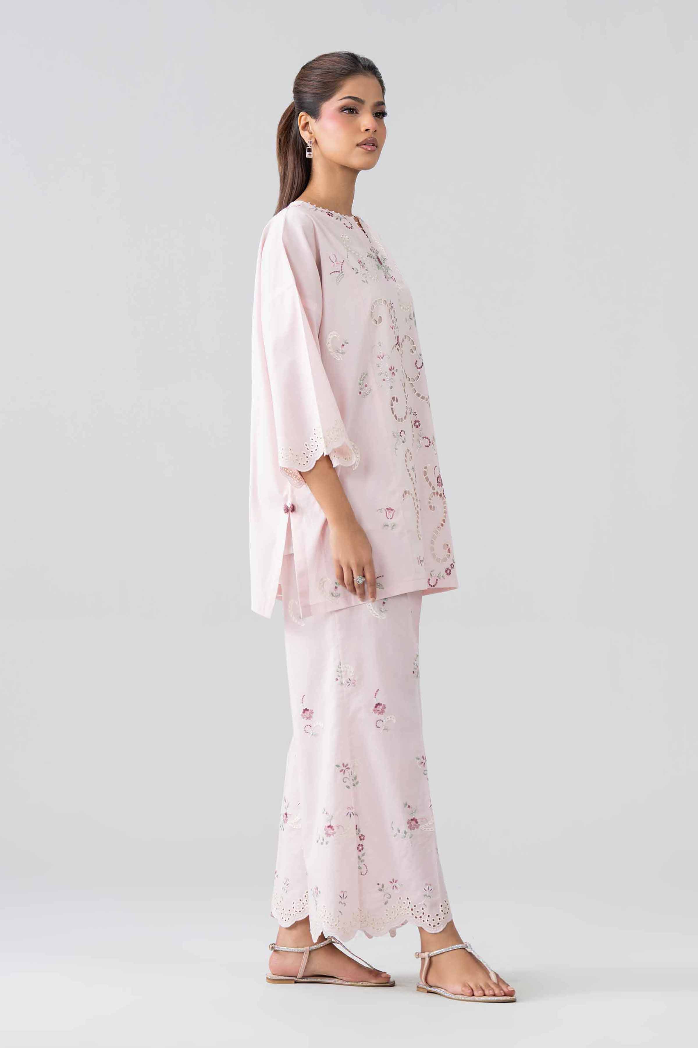 Nishat UK - Pink Embroidered Cambric 2 Piece ready to wear Dress