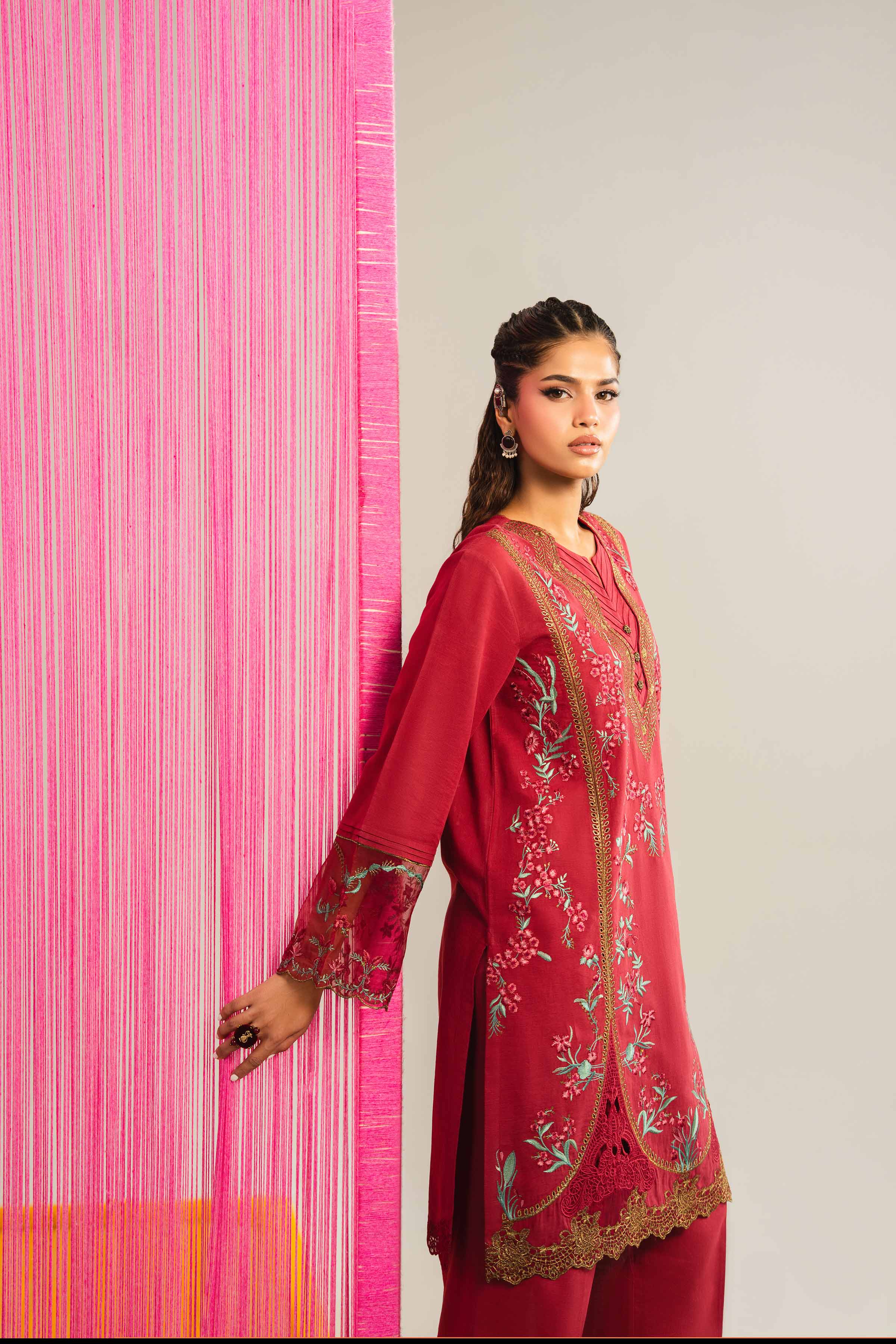 2 Piece - Embroidered Suit - PE26-46