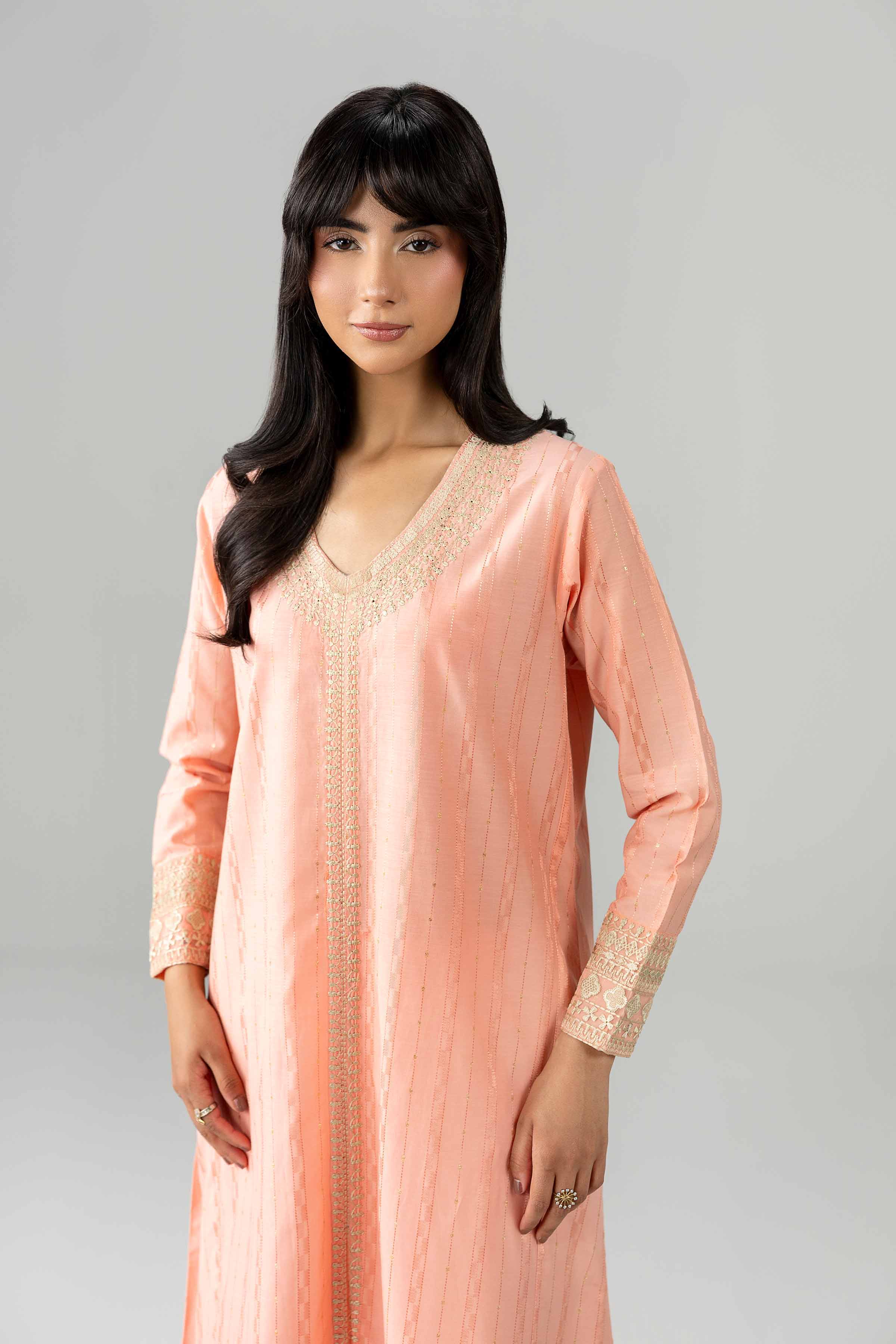 Nishat UK - Orange Embroidered Lawn 2-piece ready to wear Dress