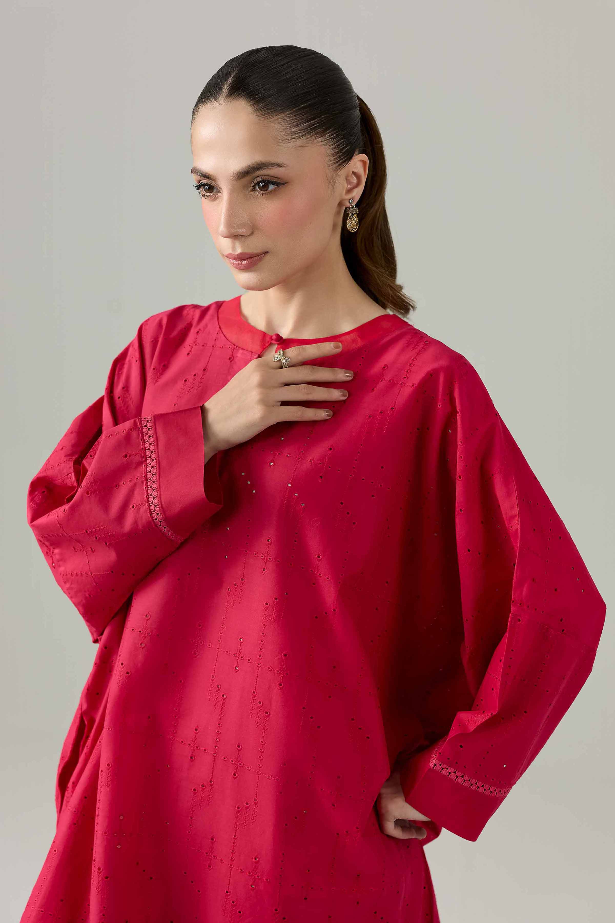 Nishat UK - Pink Embroidered Chicken Kari 2 Piece ready to wear Dress