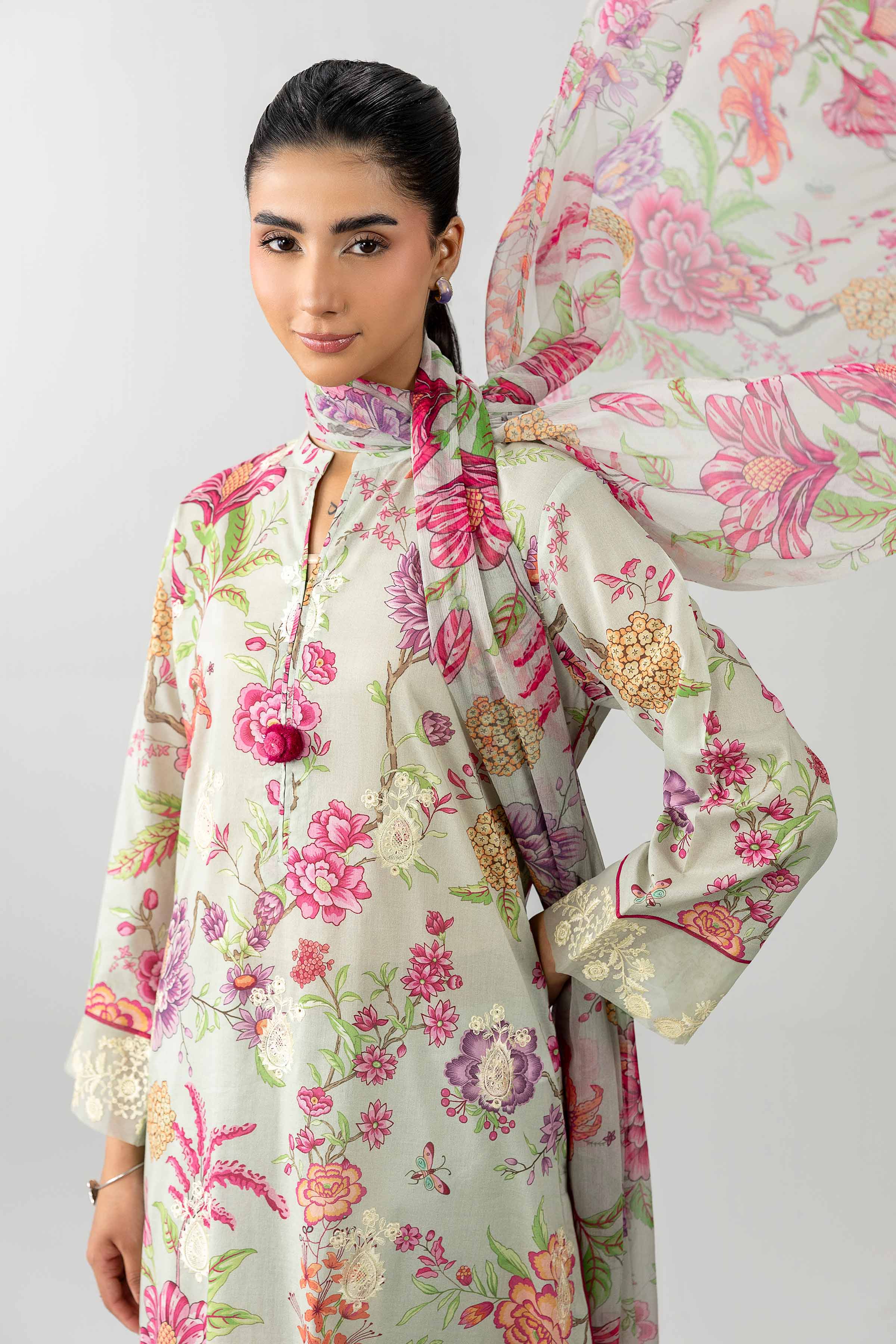 Nishat UK - Multi Embroidered Lawn 3-piece ready to wear Suit
