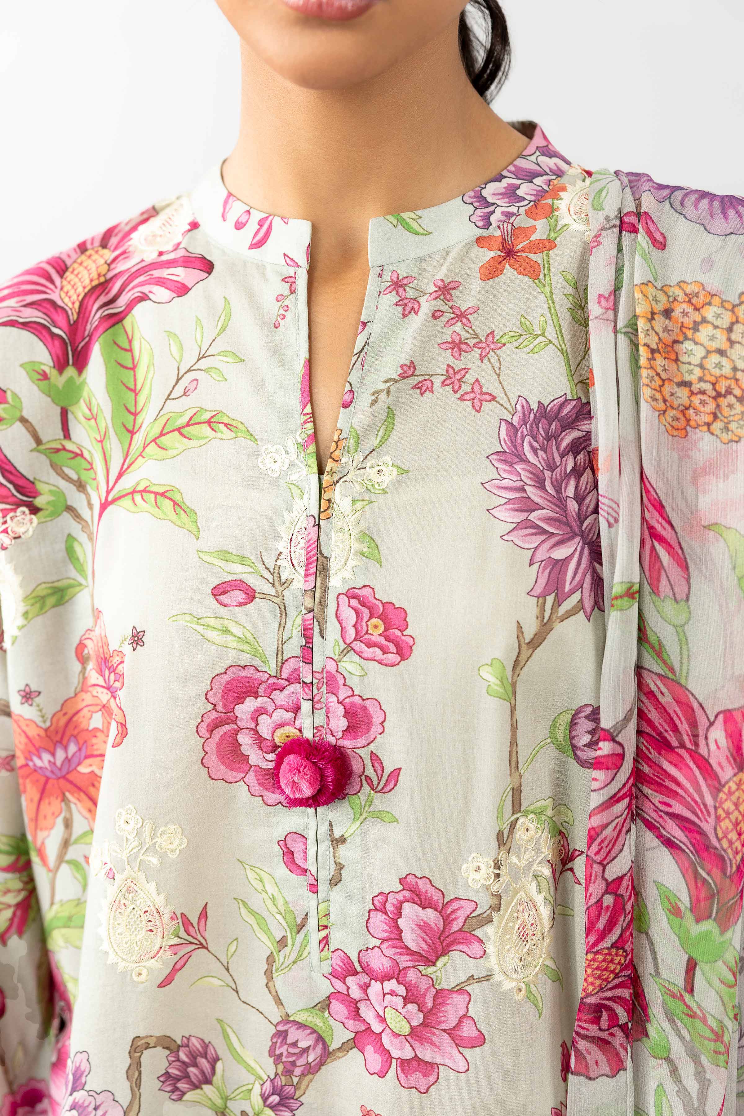 Nishat UK - Multi Embroidered Lawn 3-piece ready to wear Suit