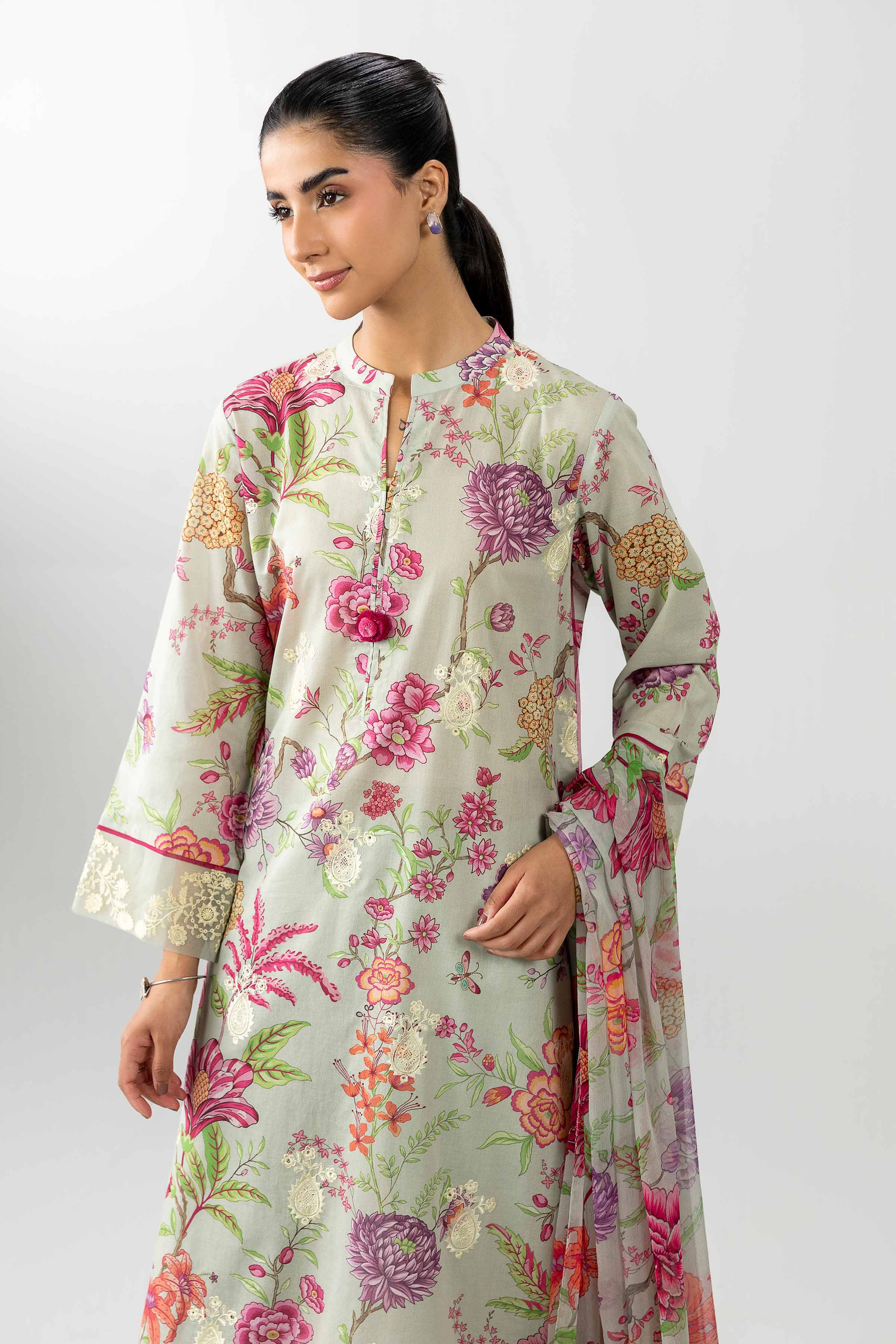 Nishat UK - Multi Embroidered Lawn 3-piece ready to wear Suit