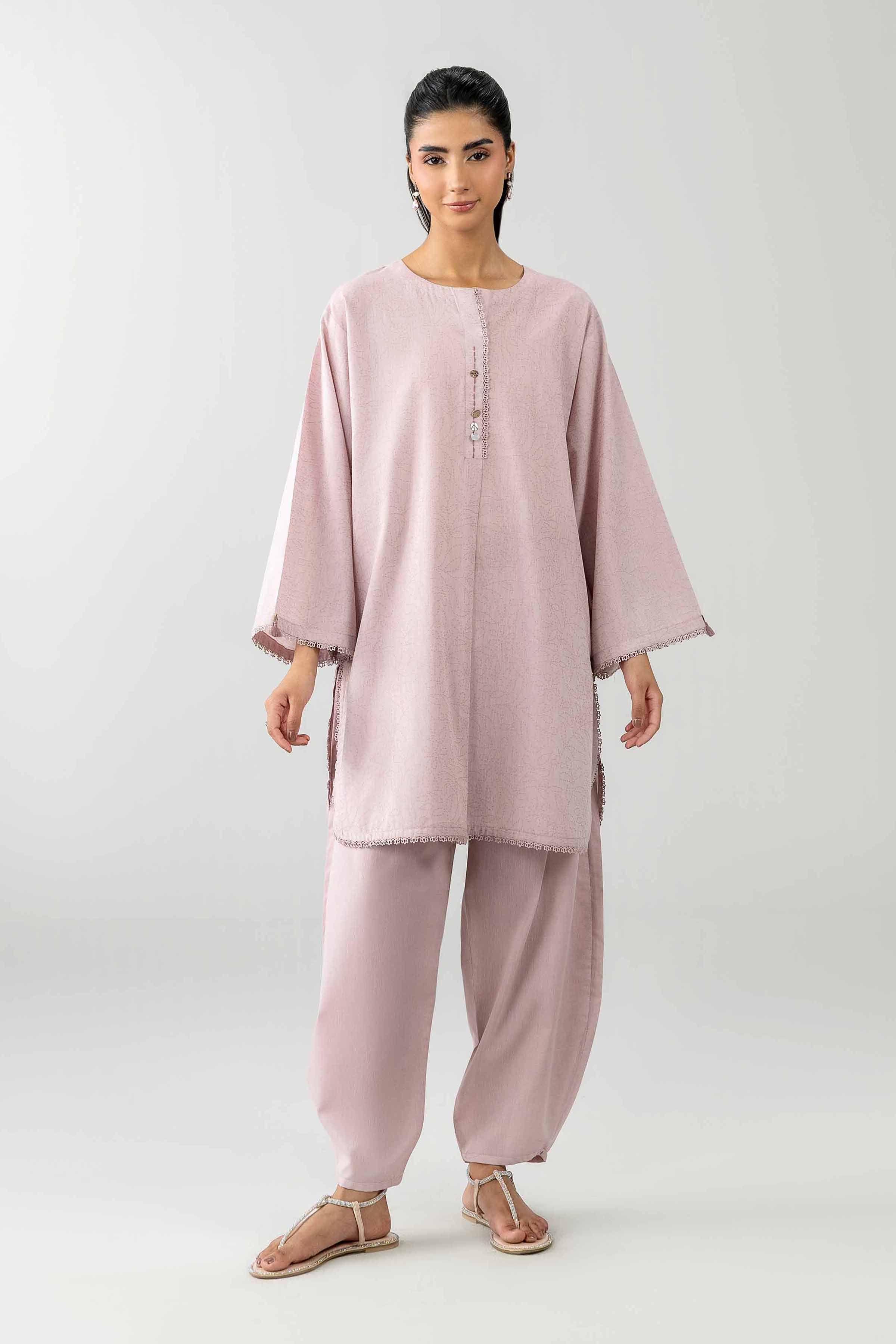 Nishat UK - Pink Solids Jacquard 2-piece ready to wear Dress
