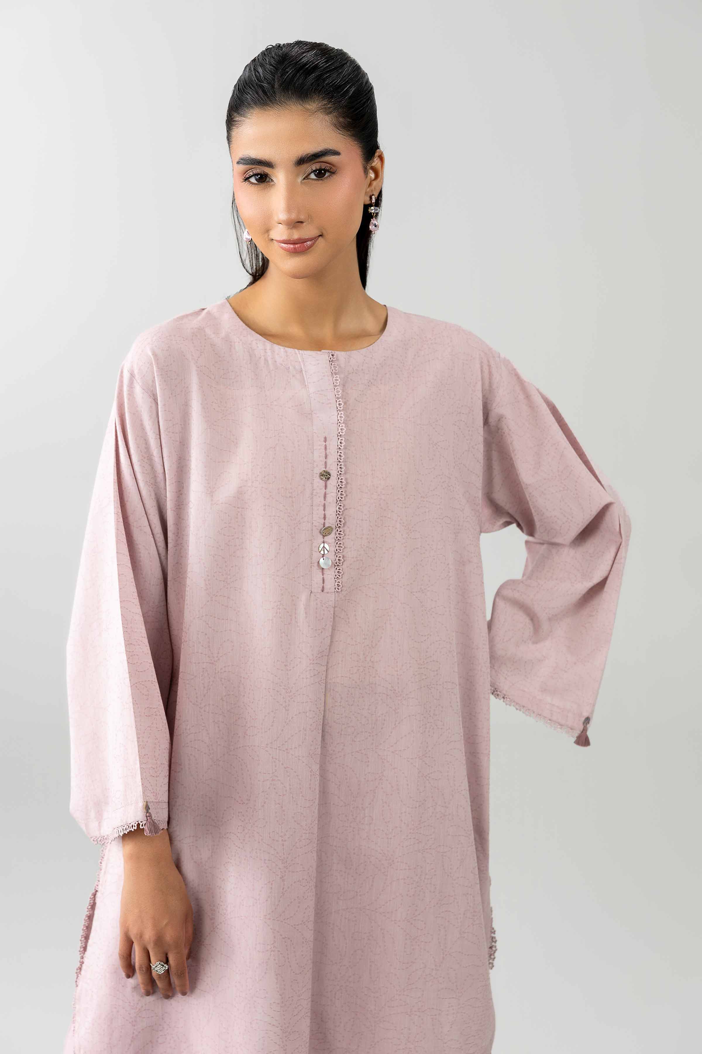 Nishat UK - Pink Solids Jacquard 2-piece ready to wear Dress