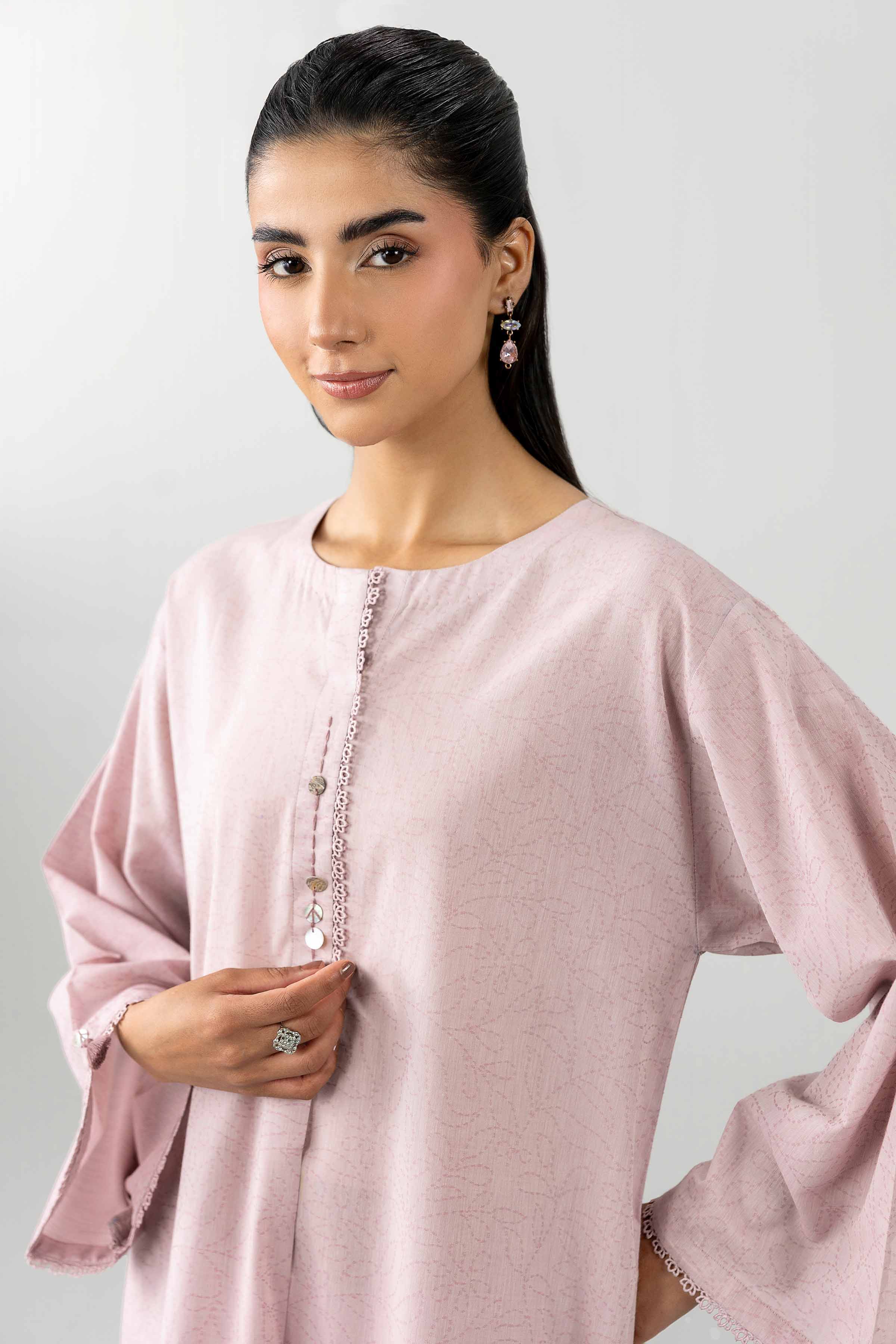 Nishat UK - Pink Solids Jacquard 2-piece ready to wear Dress