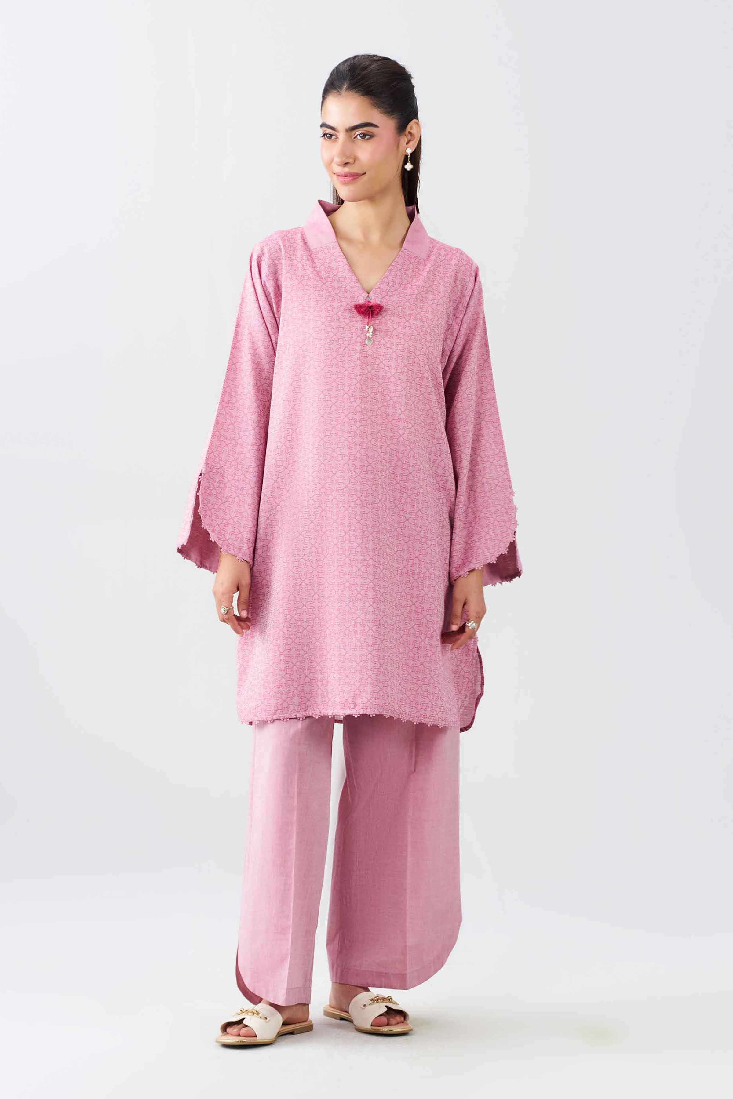 Nishat UK - Pink Printed Jacquard 2 Pieces ready to wear Dress