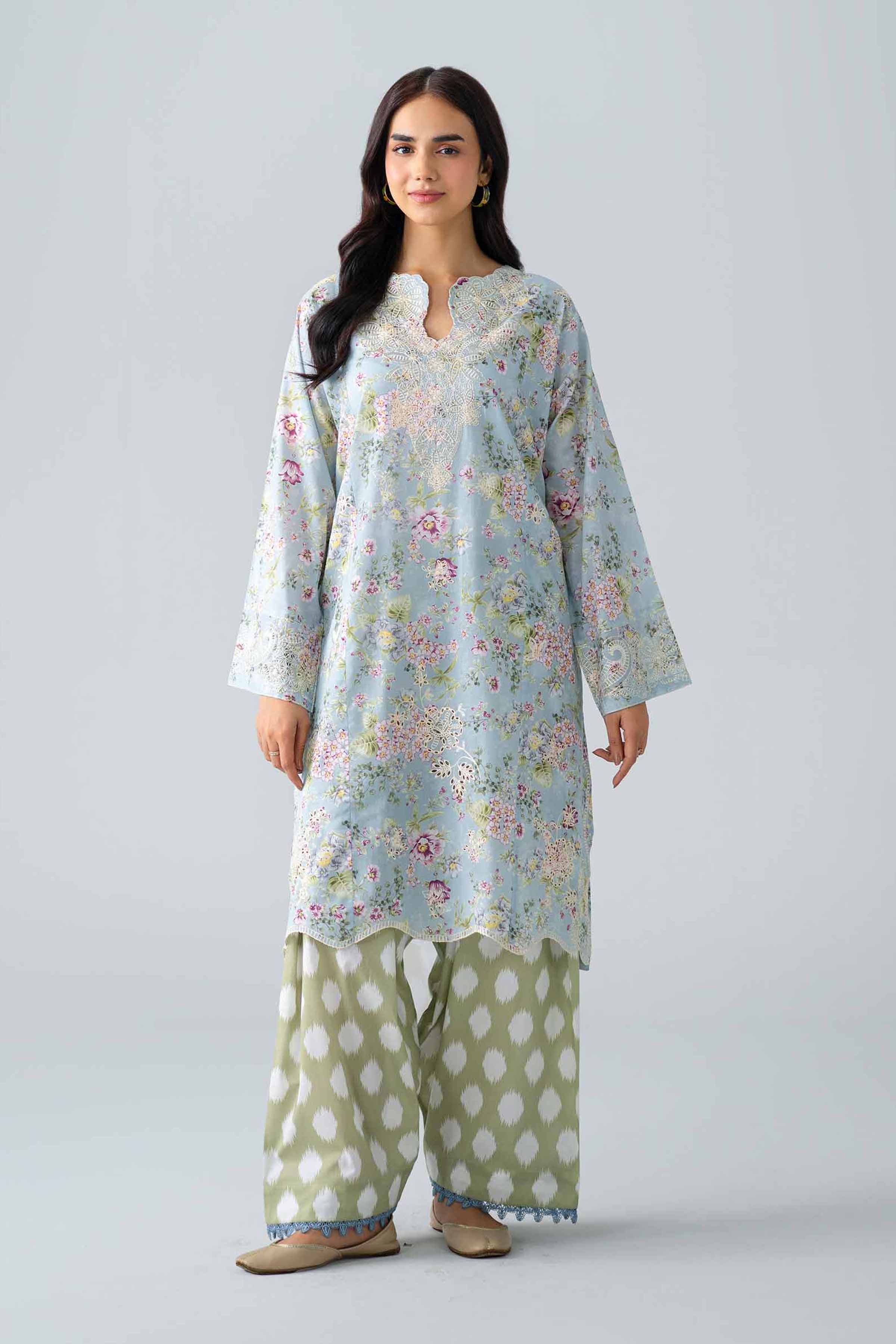 Nishat UK - Multi Embroidered Lawn 2 Pieces Ready To Wear Dress