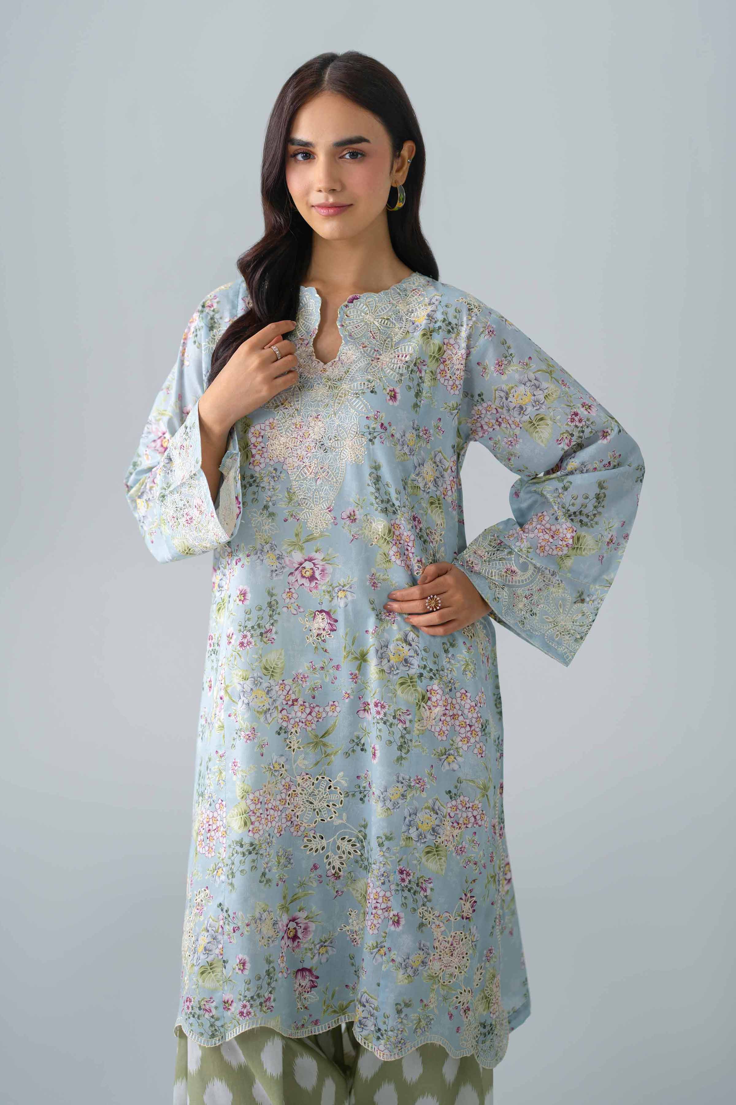 Nishat UK - Multi Embroidered Lawn 2 Pieces Ready To Wear Dress